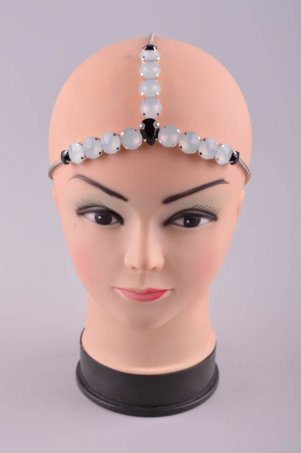 Аксессуар на голову ручной работы украшение из страз металлическое украшение фото 1
