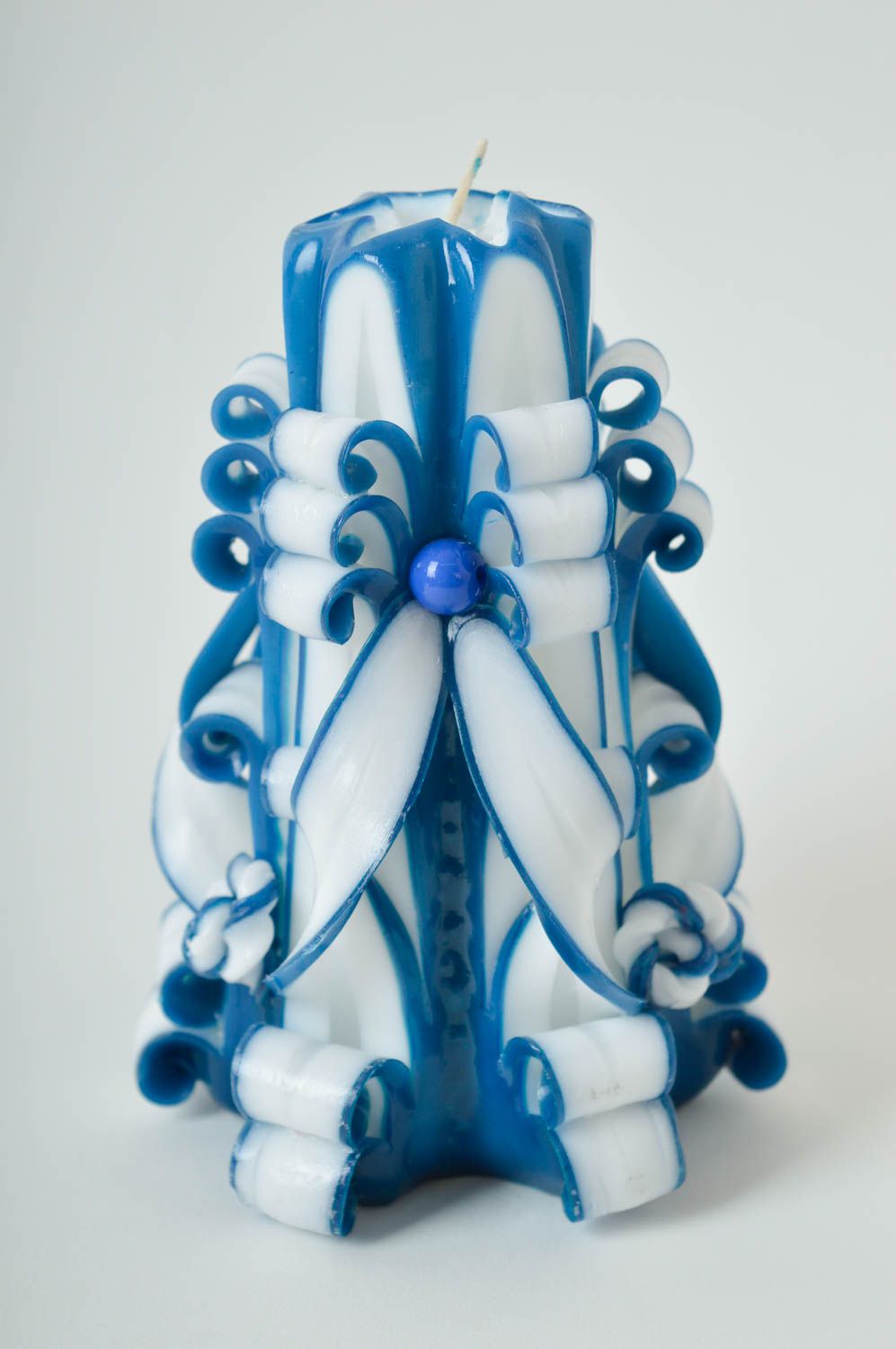 Vela de parafina artesanal elemento decorativo regalo original para Navidad foto 2