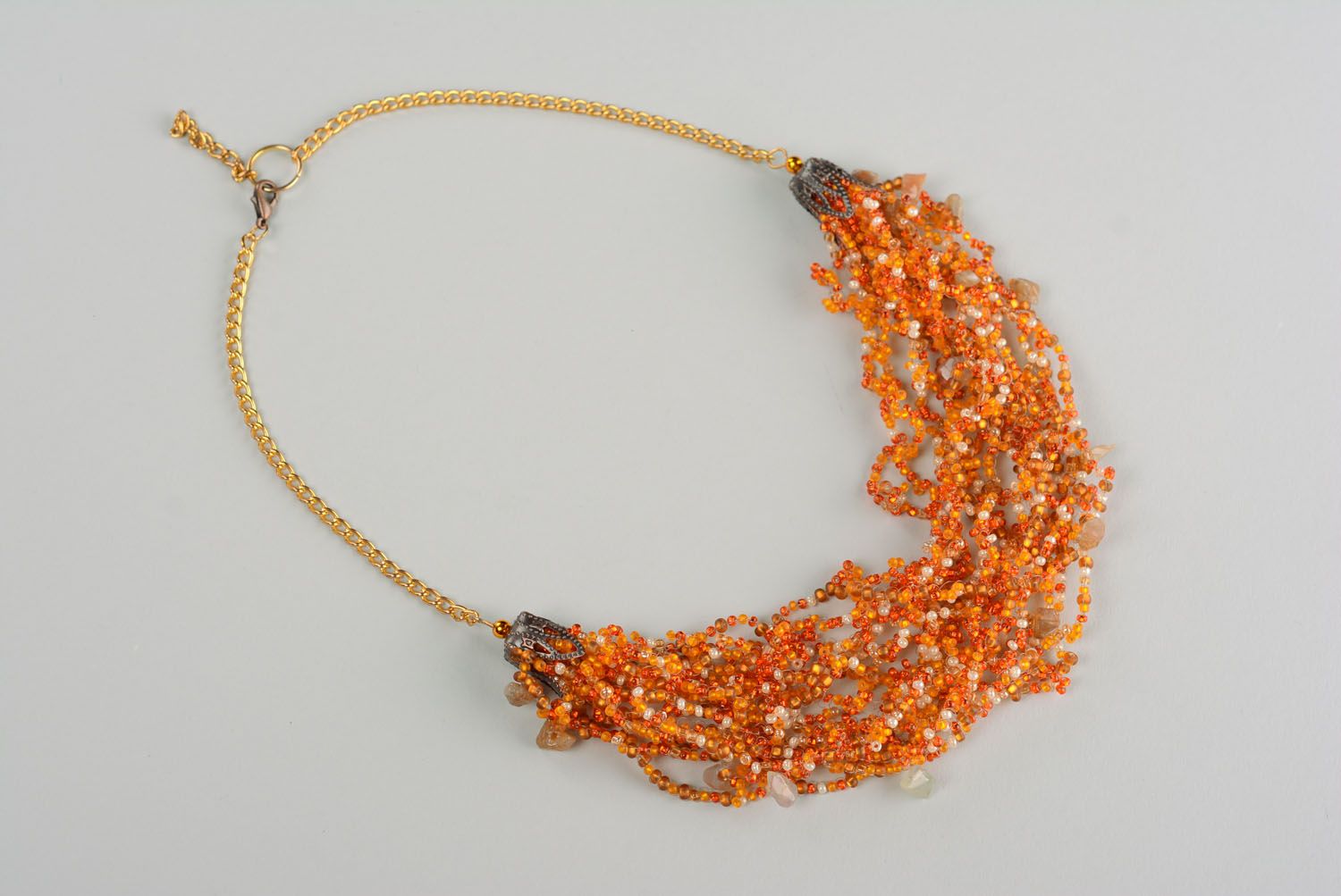 Beaded necklace with jasper photo 3