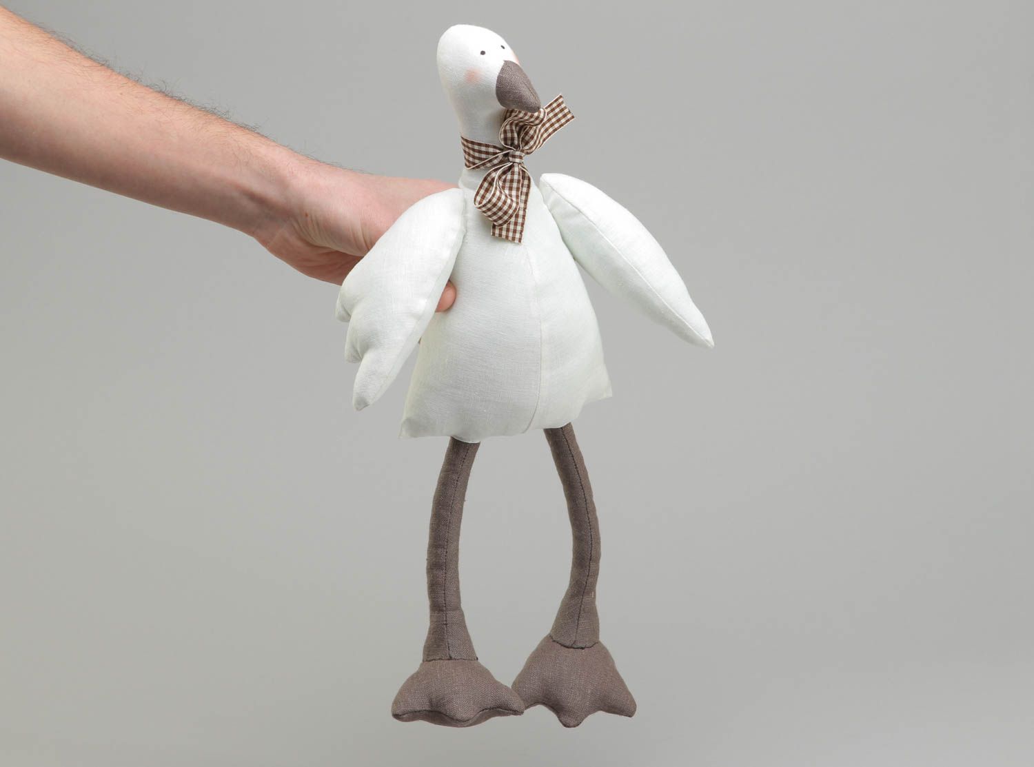 Handmade soft toy goose photo 4