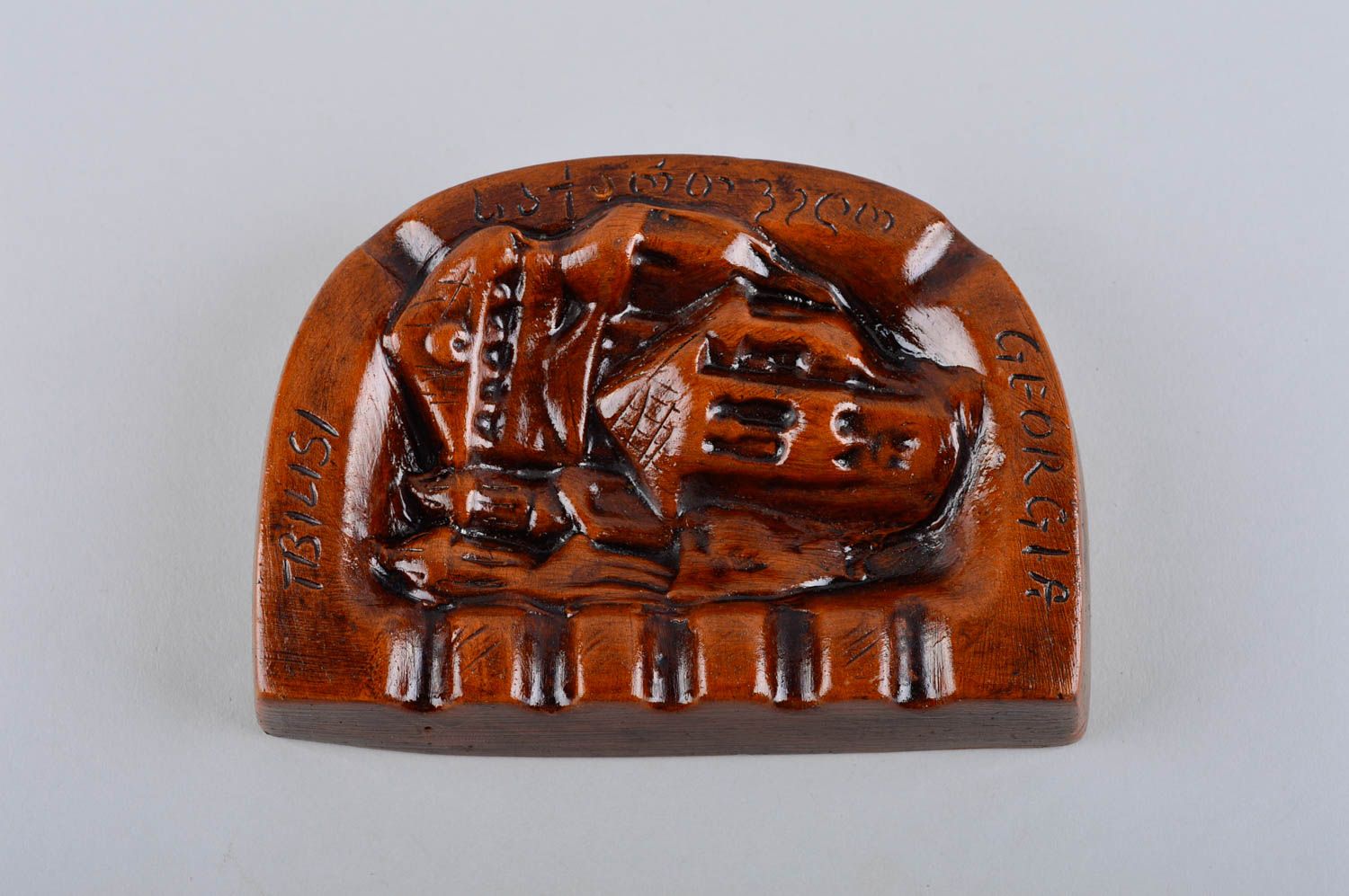 Cenicero artesanal de cerámica elemento decorativo regalo original para hombre foto 2