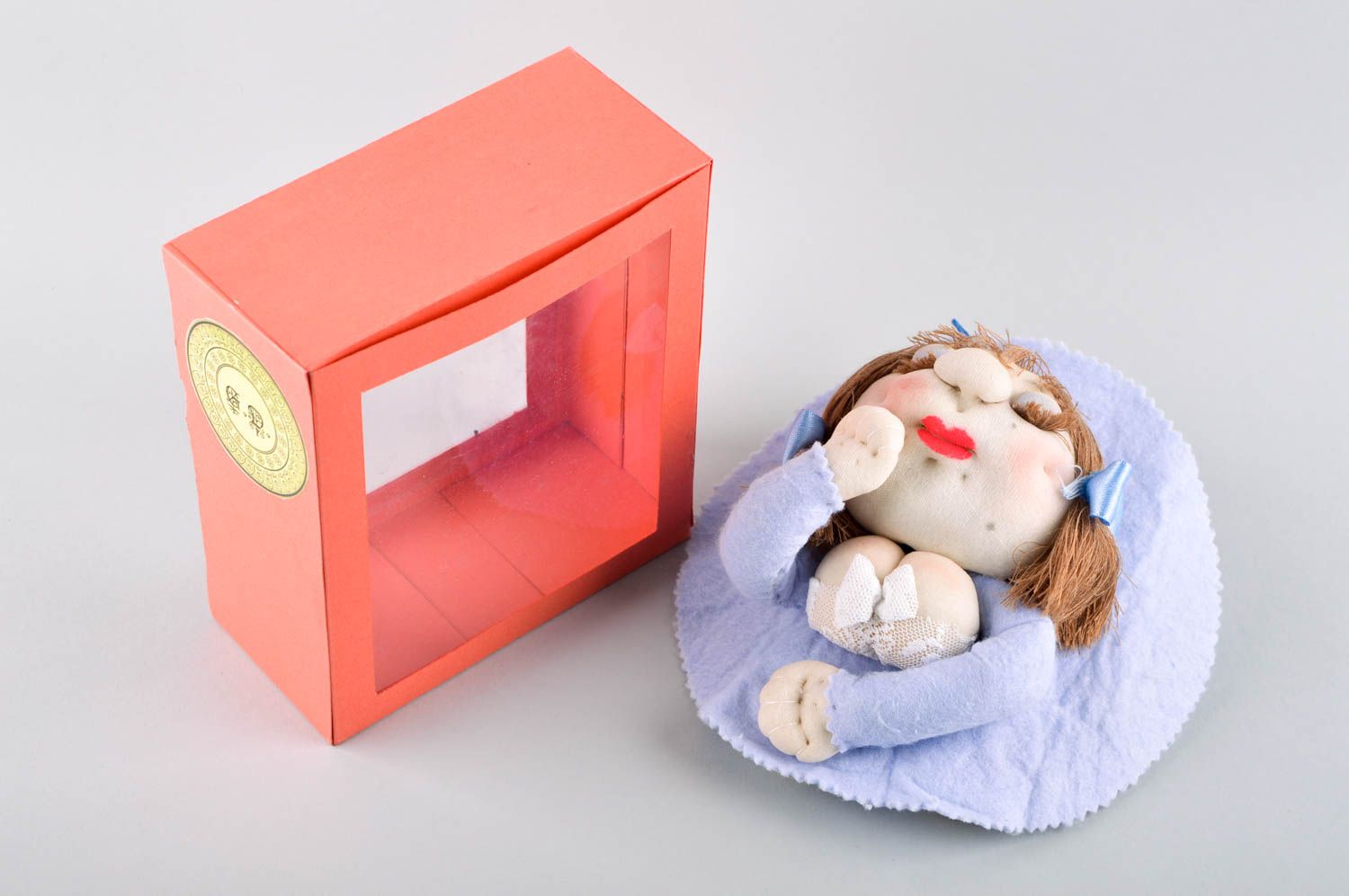 Puppe handgemacht Stoff Puppe Kinder Spielzeug Geschenk Idee originell nett foto 4