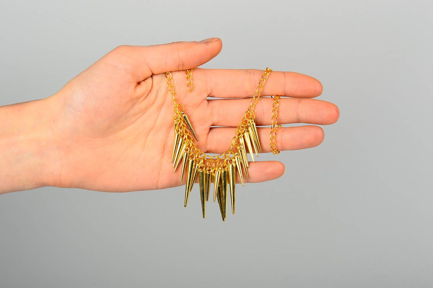 Schmuck Halskette handmade Damen Collier Accessoire für Frauen in Gelb foto 2