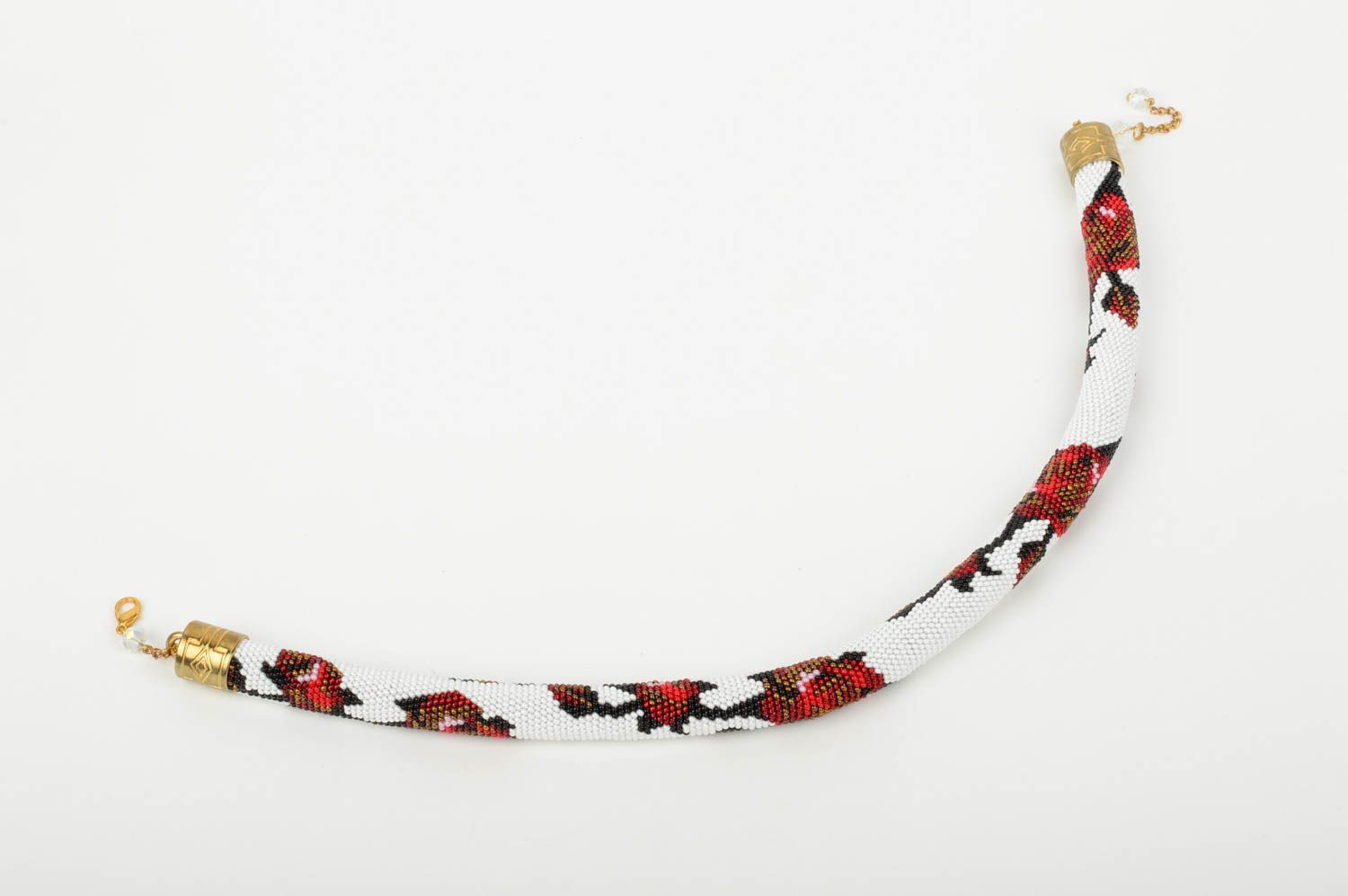 Collar de abalorios hecho a mano adorno para el cuello accesorio de mujer foto 4