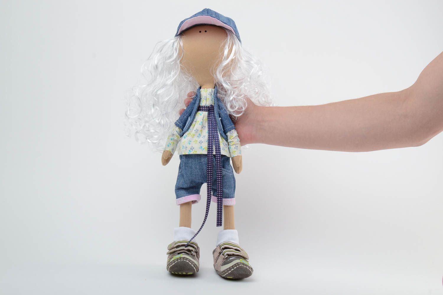 Originelle künstlerische Interieur Puppe handmade aus Stoff für Kleinkinder Geschenk foto 5