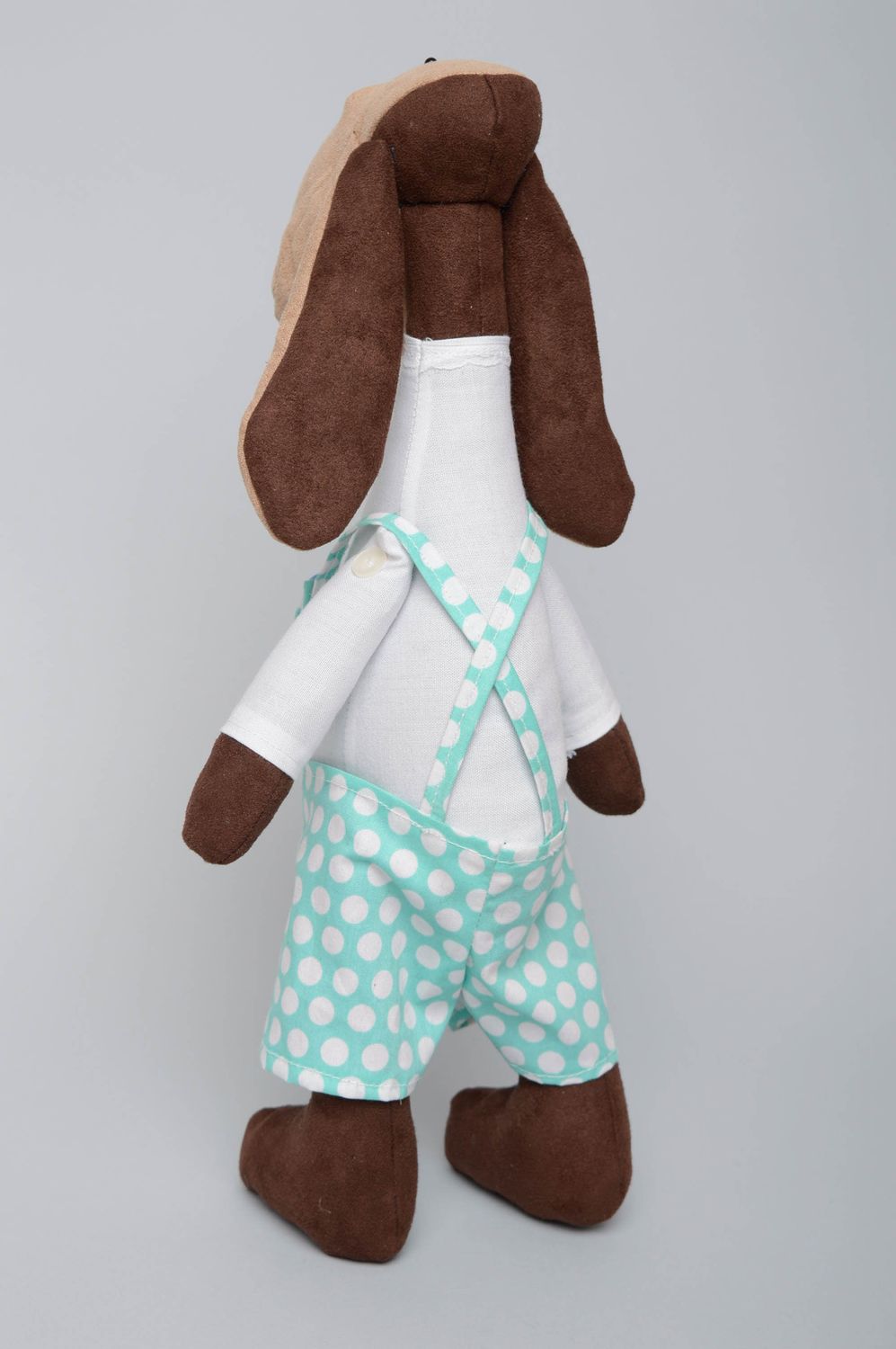Suede and cotton soft toy lamb photo 3