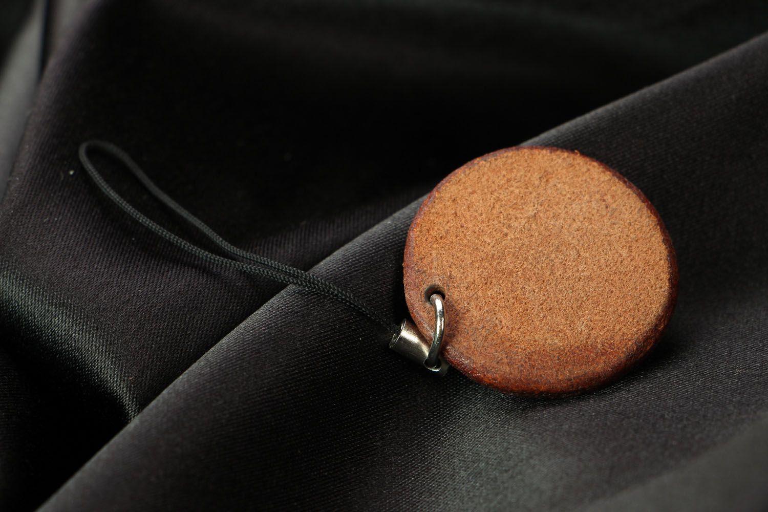 Leather keychain decorated using pyrography technique photo 3