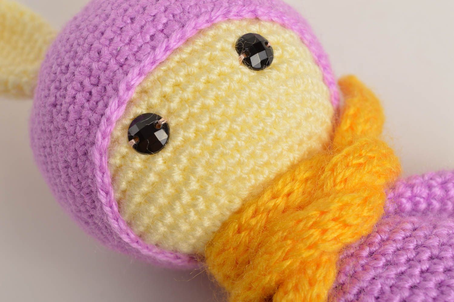 Jouet lapin Peluche faite main tricotée décorative design Cadeau pour enfant photo 4