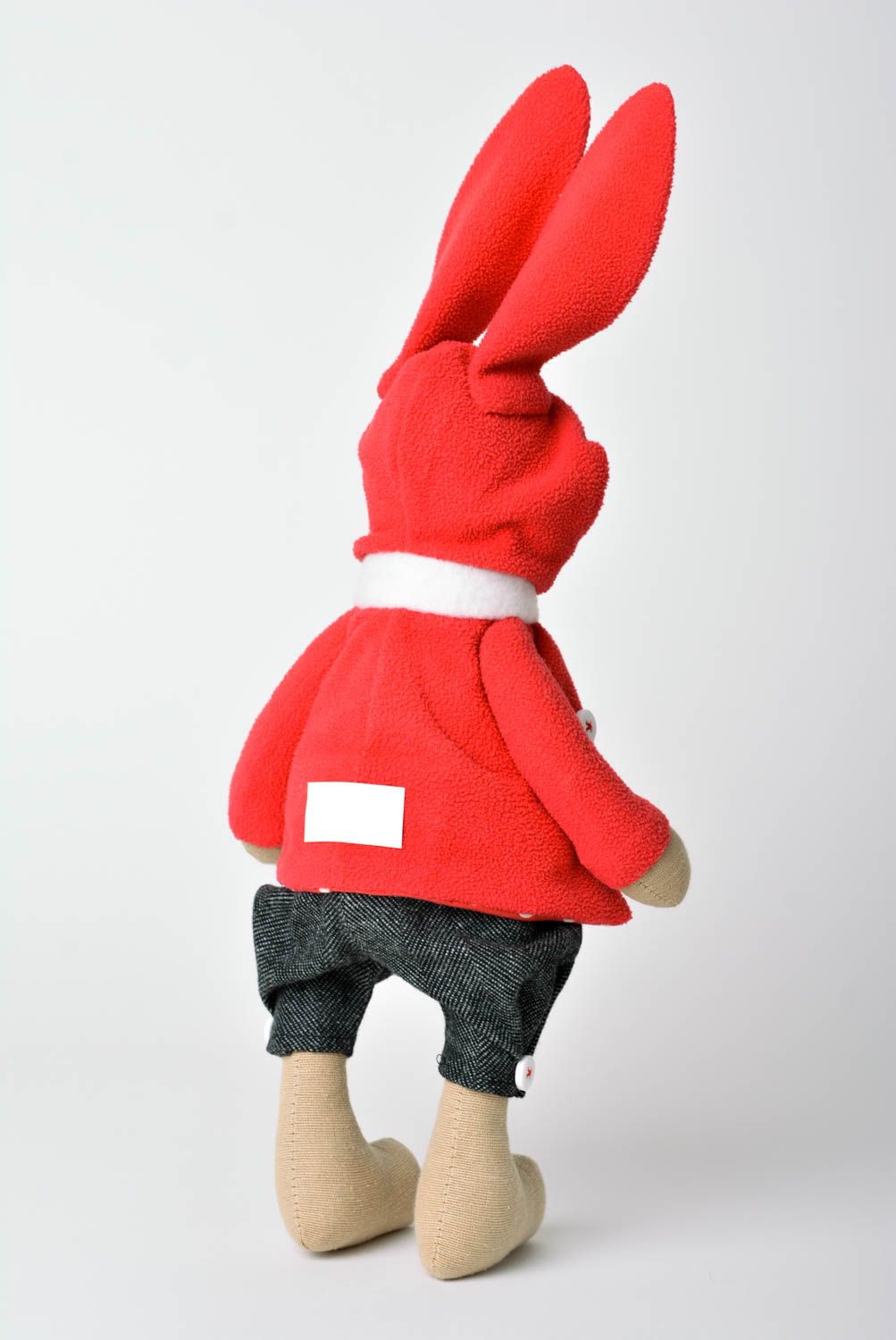 Juguete artesanal decoración para interior muñeco de peluche  conejo vestido foto 4