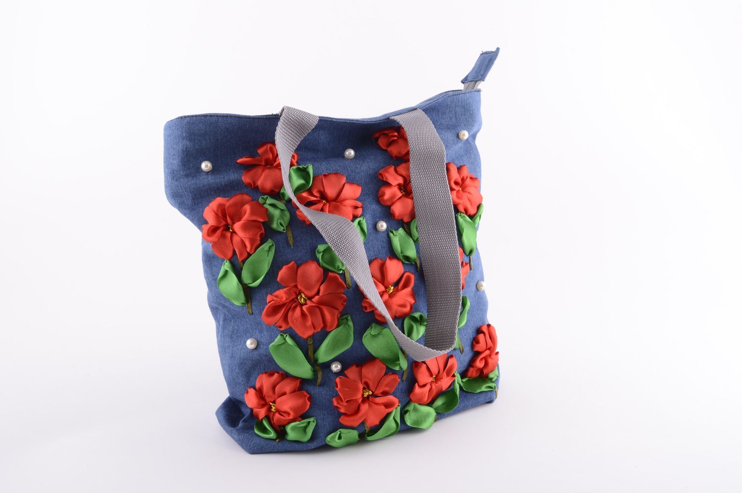 Handmade shoulder textile bag embroidered textile bag stylish designer bag photo 1