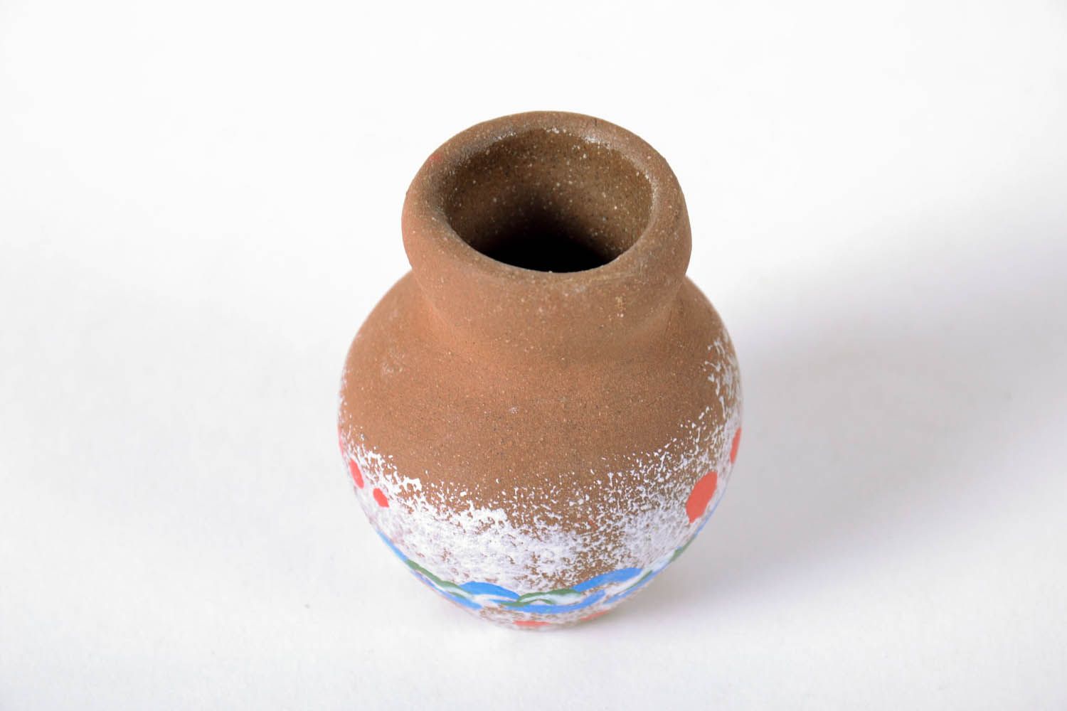 Vaso de cerâmica decorativo feito a mão foto 3