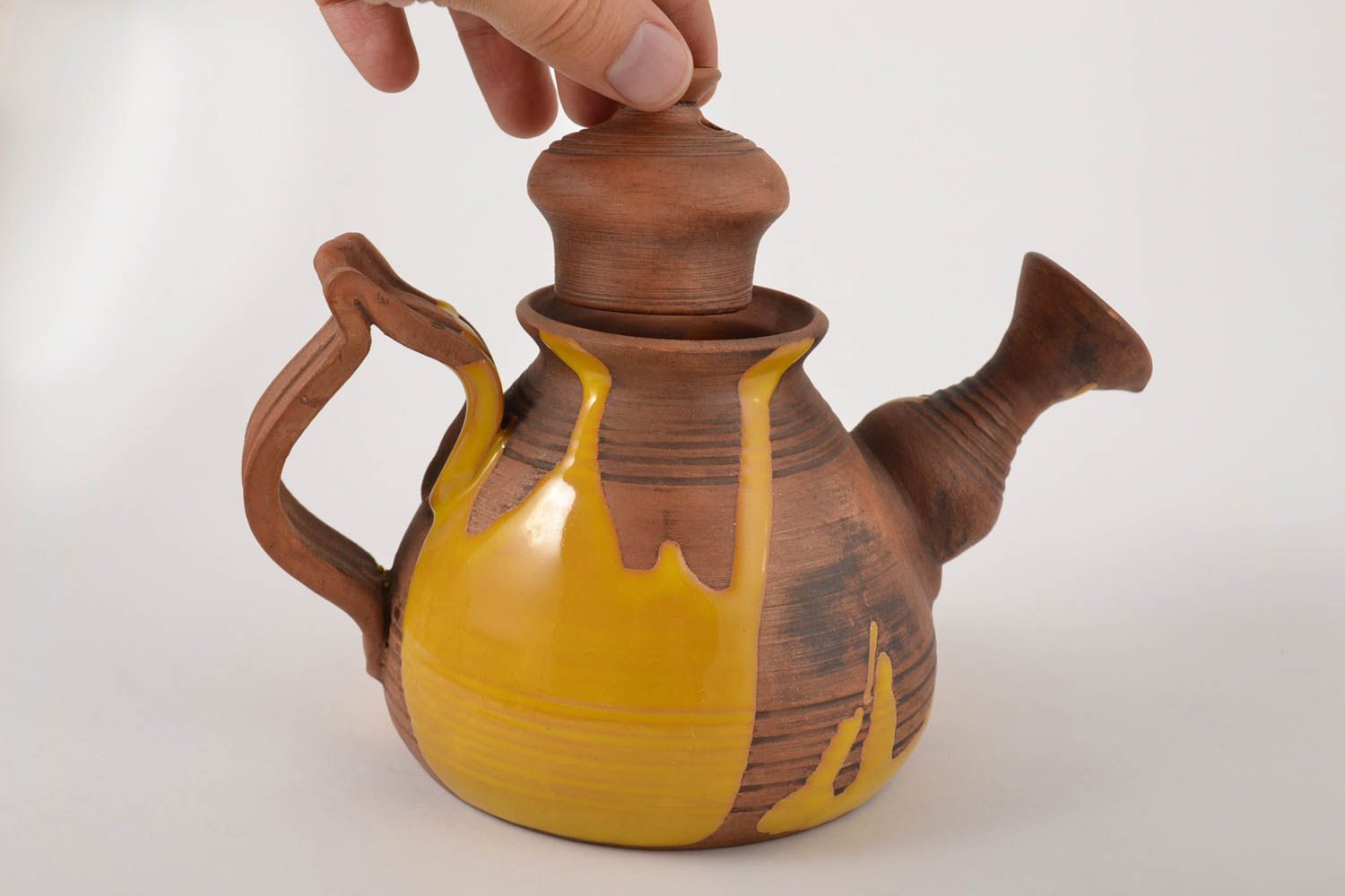 Teekanne aus Keramik handmade Küchen Zubehör Tee Geschirr Keramik Teekanne schön foto 2