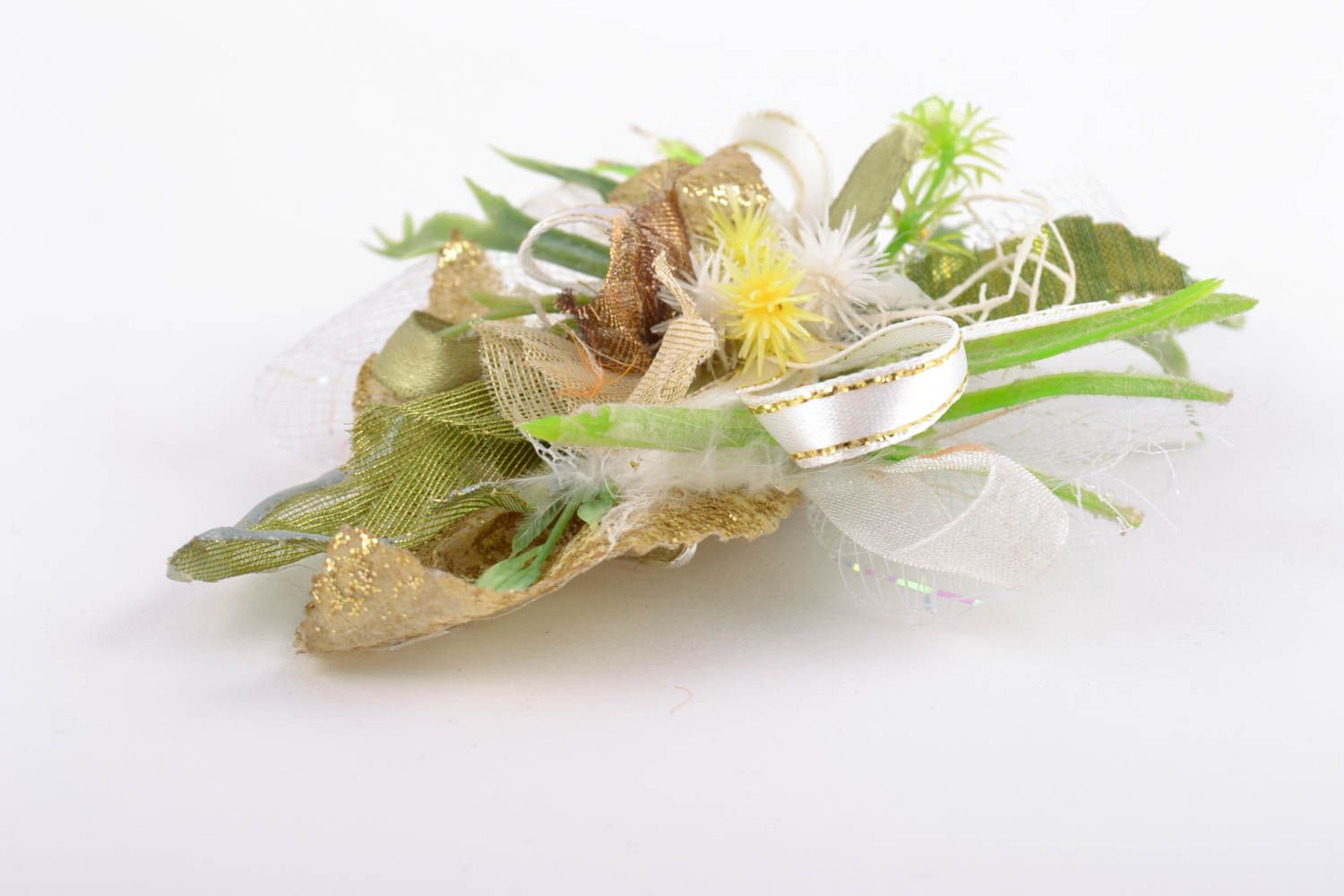 Fleurs artificielles pour barrette ou broche faites main pratiques fourniture photo 4