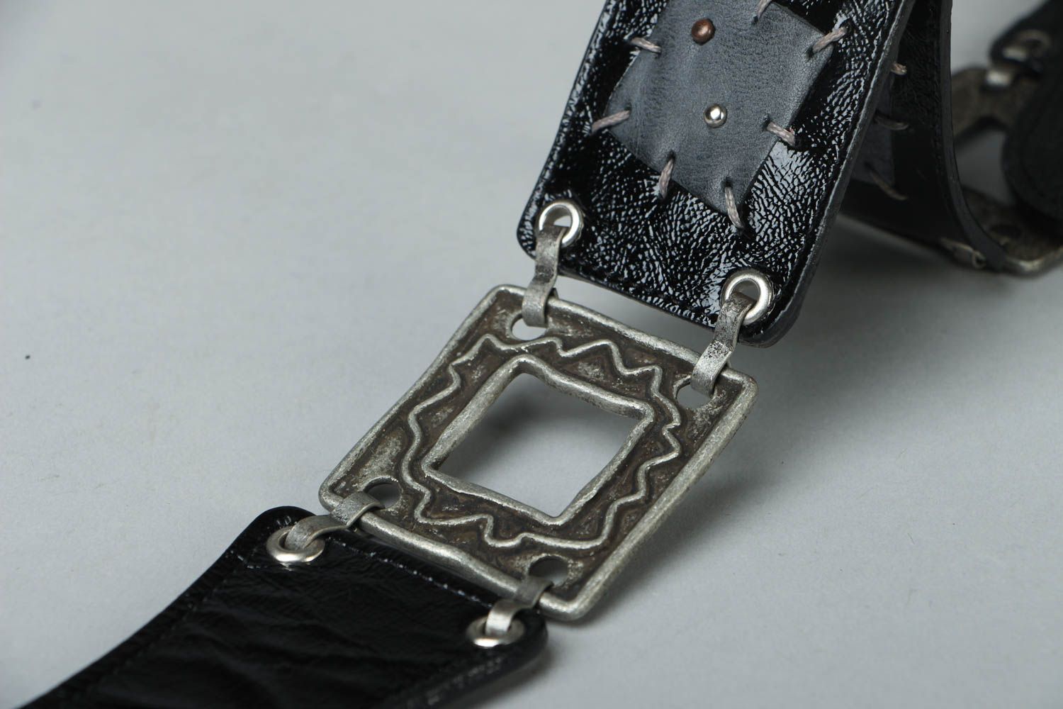 Handmade leather belt photo 2