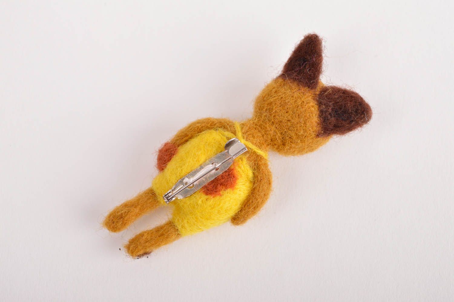 Handgefertigt Schmuck aus Filz Brosche Tier Accessoire für Frauen Katze foto 4