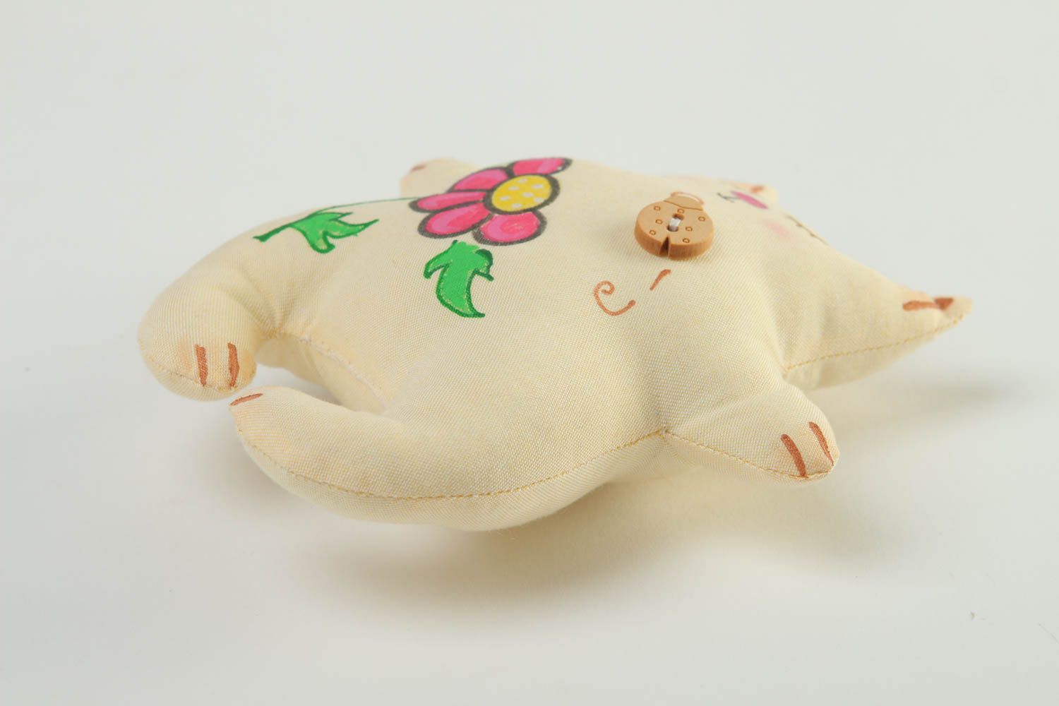 Игрушка ручной работы интересный подарок Котик симпатичный мягкая игрушка фото 4
