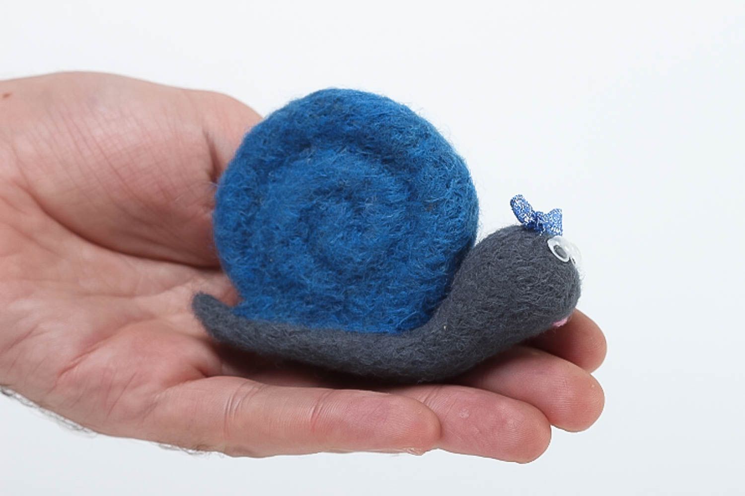Handgeschaffenes Kuscheltier Stoff aus Wolle Deko Spielzeug kreatives Spielzeug foto 5