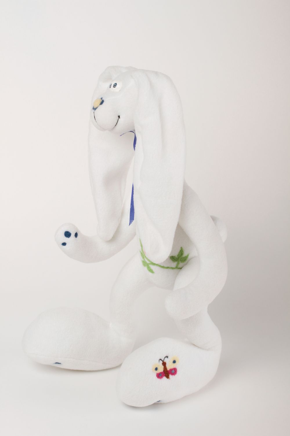 Juguete de peluche artesanal muñeco para niños elemento decorativo conejo blanco foto 5