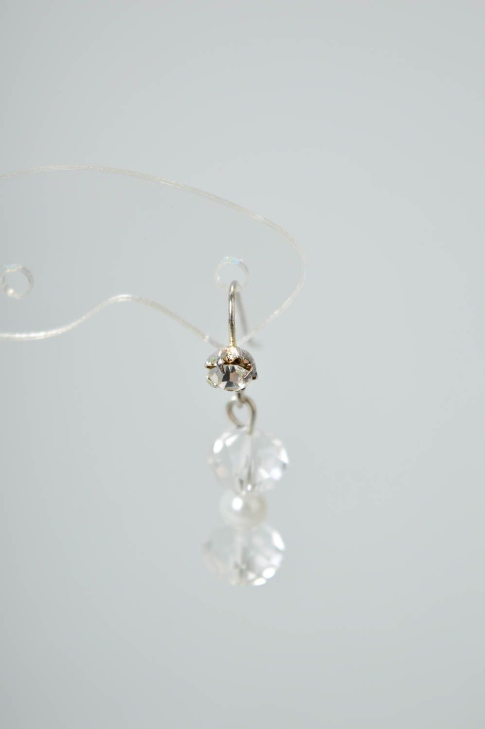 Handmade earrings transparent fashion earrings long earrings  dangle earrings   photo 5