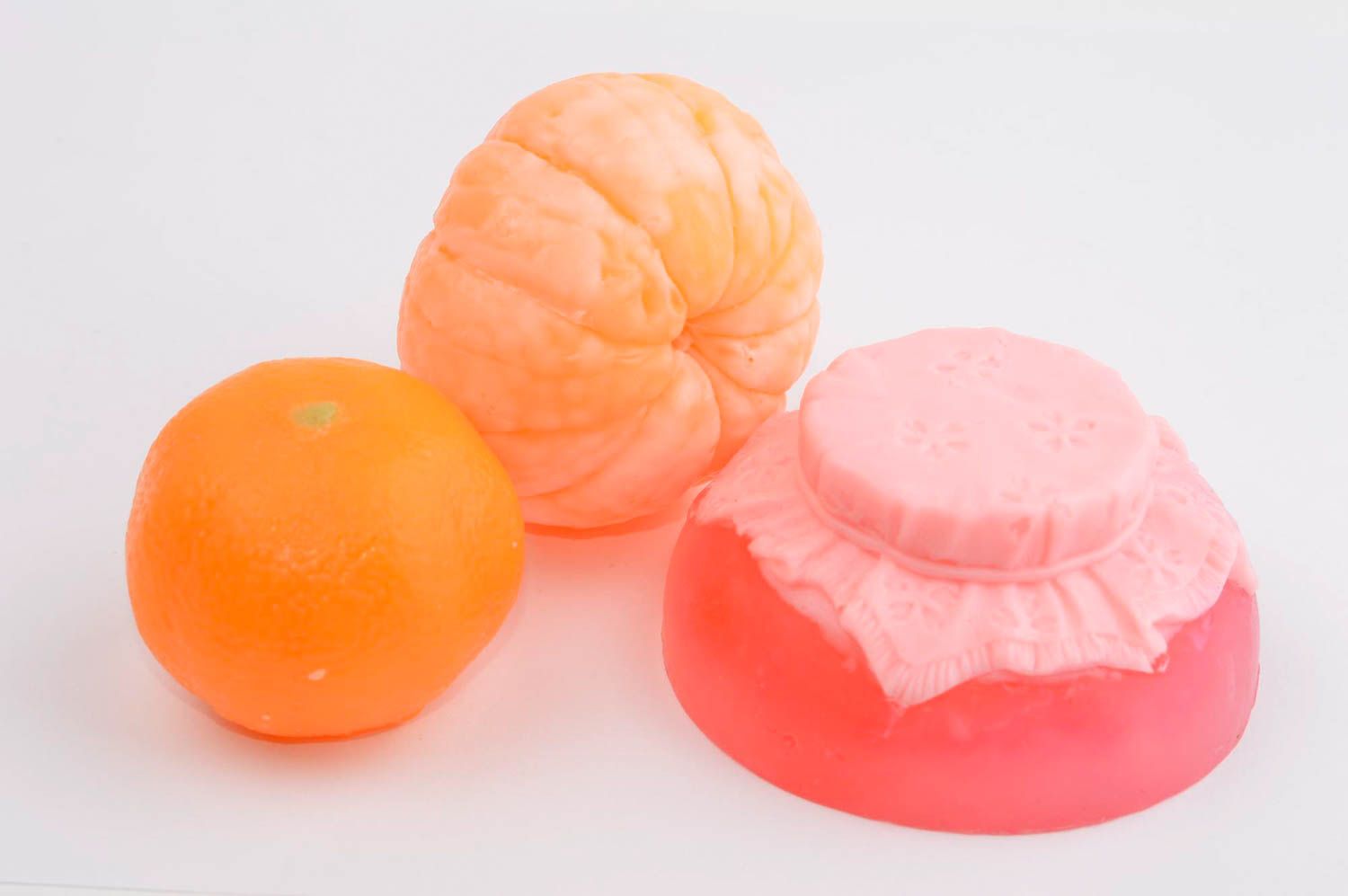 Мыло ручной работы набор 3 штуки натуральная косметика фрукты натуральное мыло фото 3