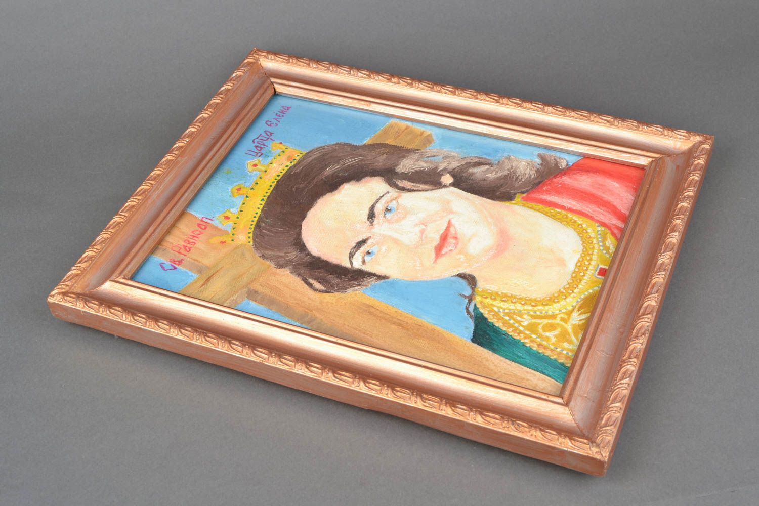 Картина маслом с изображением святой Елены фото 4
