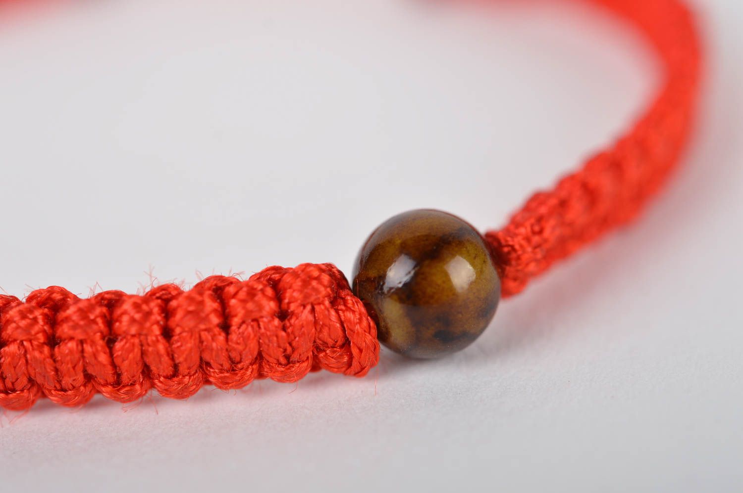 Детский браслет ручной работы браслет из бусин красный яркий модный браслет,  фото 4