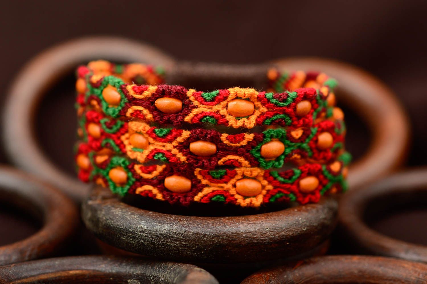 Handmade beautiful bracelet designer jewelry stylish unusual accessories photo 1