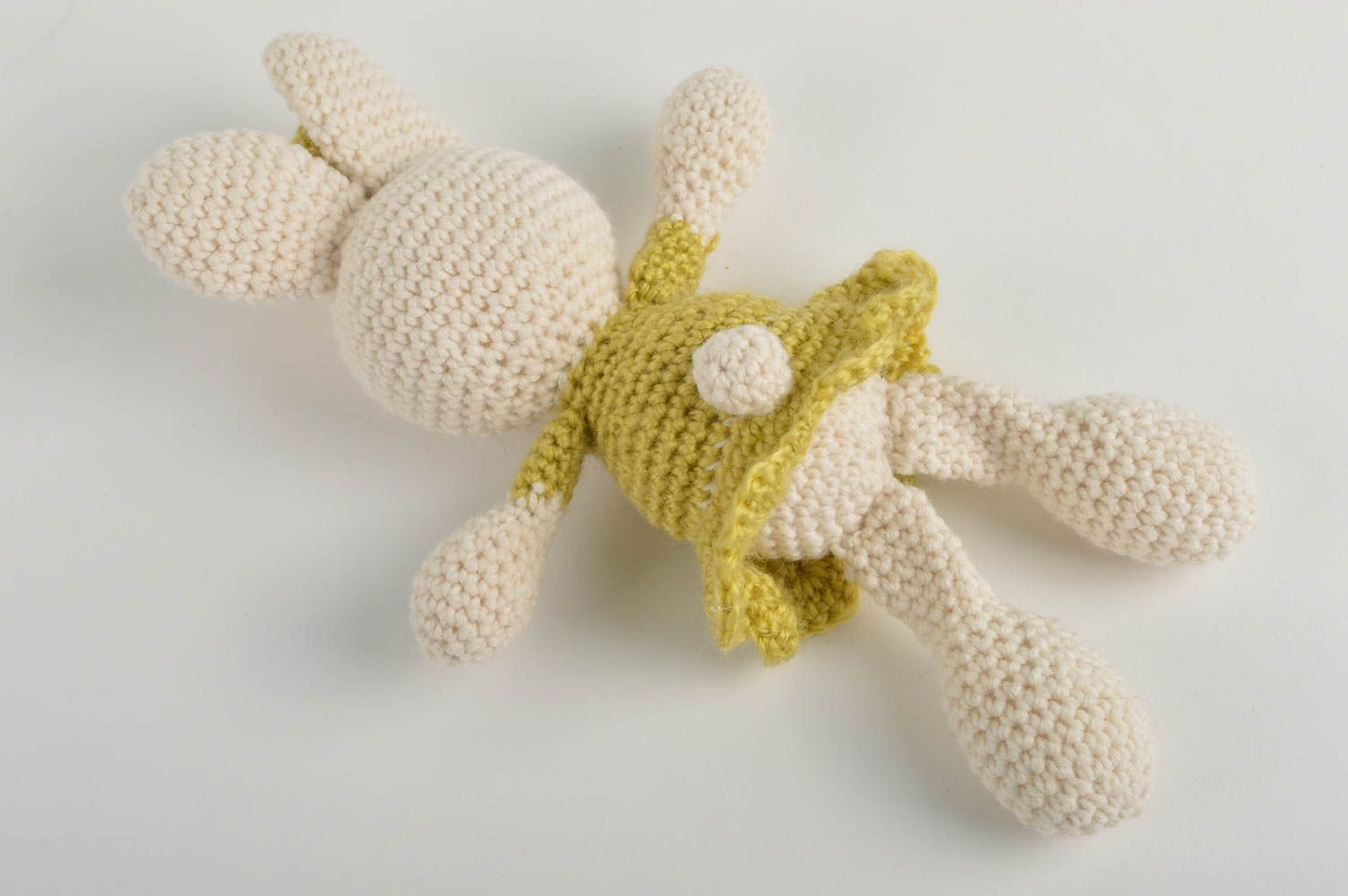 Juguete artesanal de hilos de lana regalo original peluche para niños Coneja foto 4