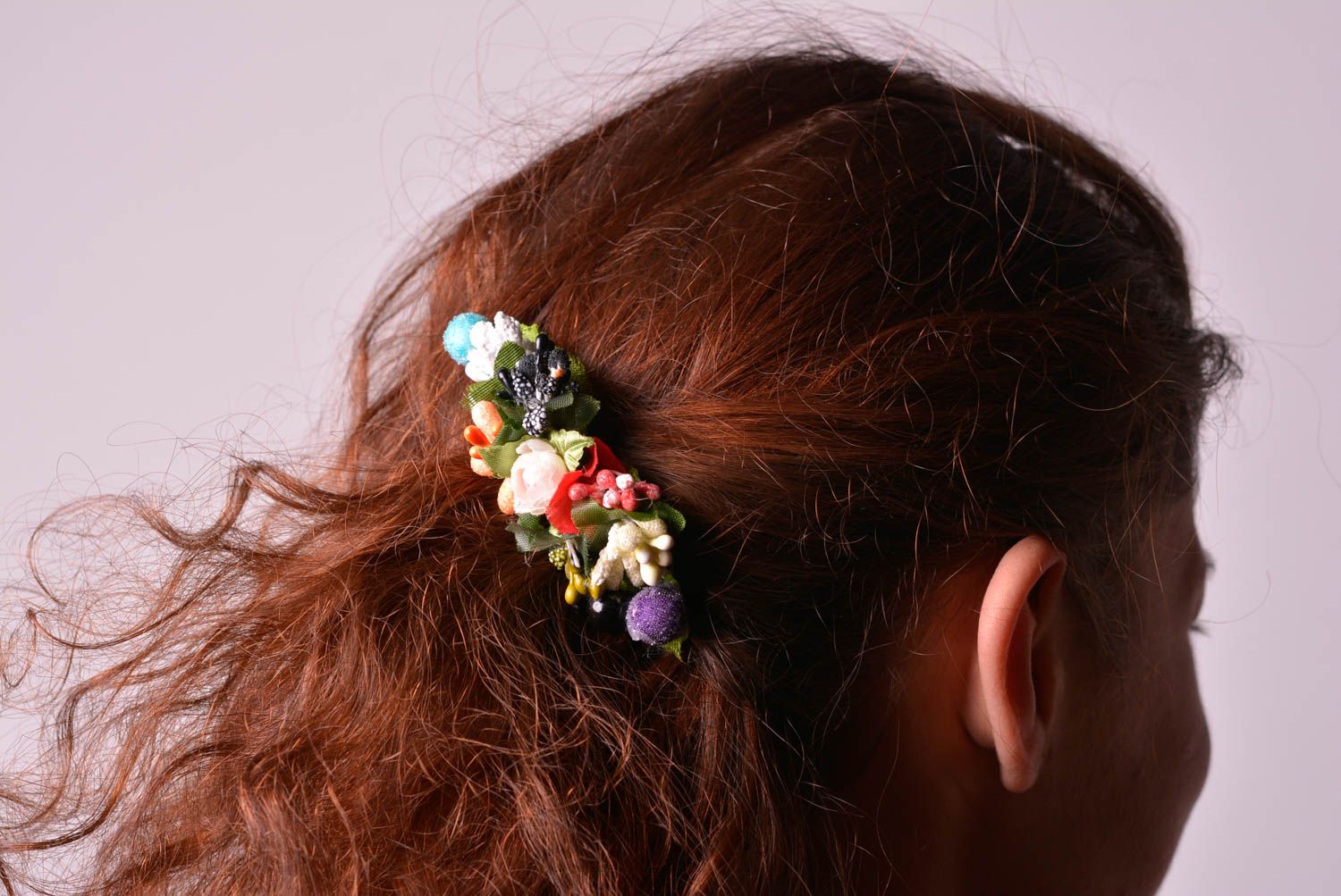 Flower hair comb handmade hair clip stylish accessories summer hair clips photo 2