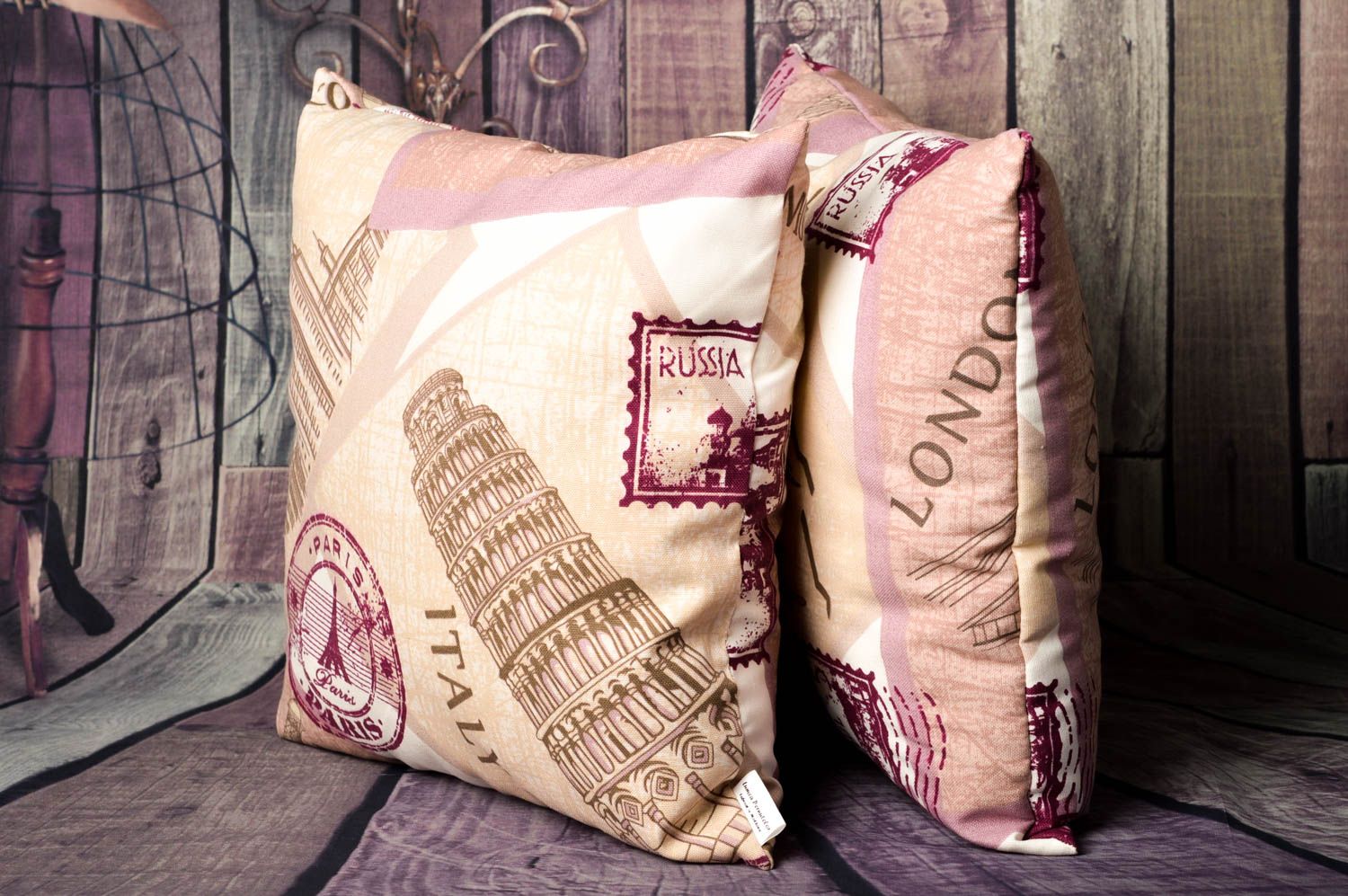 Handmade home decor accent pillows 2 decorative cushions throw pillows cool gift photo 1