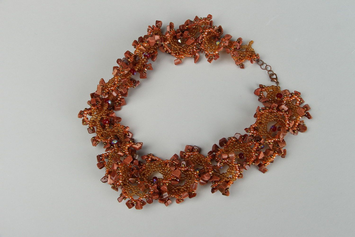 Necklace made of beads with aventurine photo 3