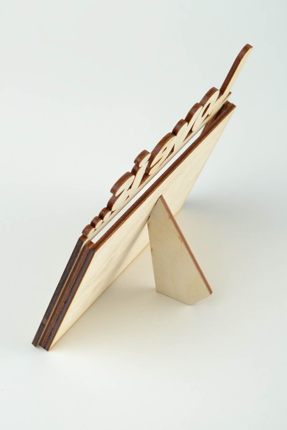 Handmade Deko Holzartikel zum Gestalten Holz Fotorahmen Wohn Accessoire  foto 5