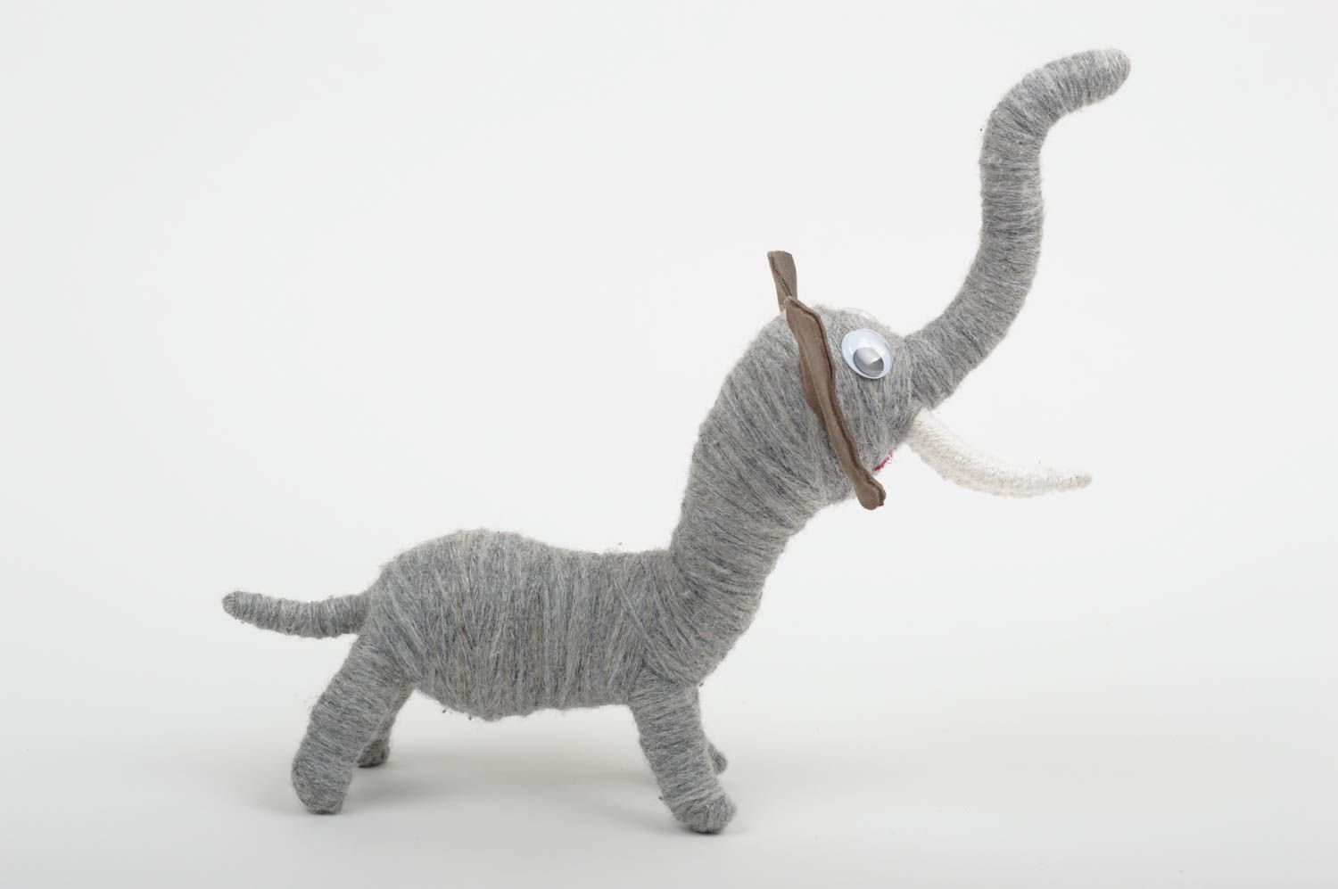 Häkel Kuscheltier handgemacht Stofftier Elefant Kinder Spielsachen in Grau schön foto 4