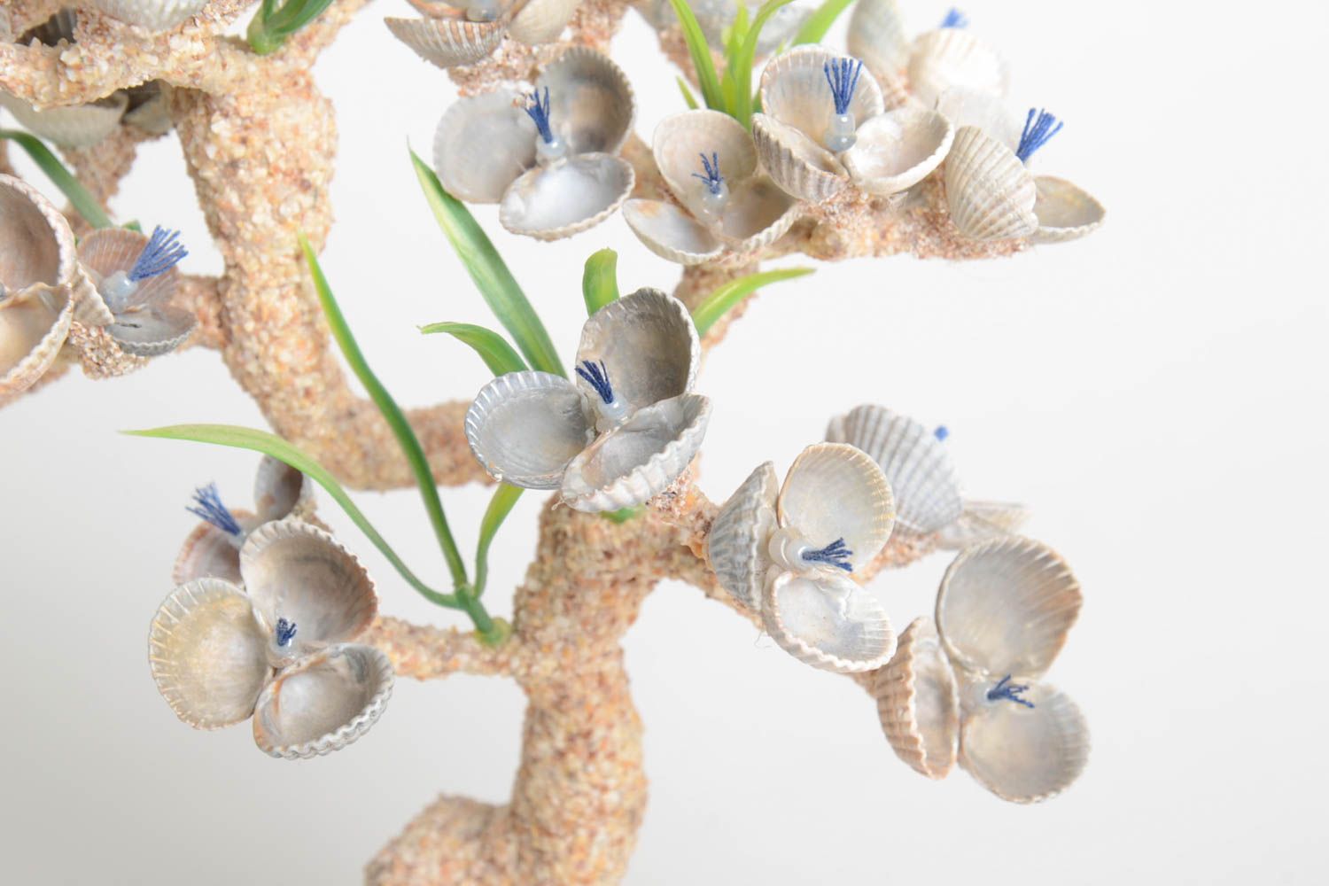 Deko Baum handmade Deko Elemente aus Muscheln Tischdekoration Ideen für Haus foto 3
