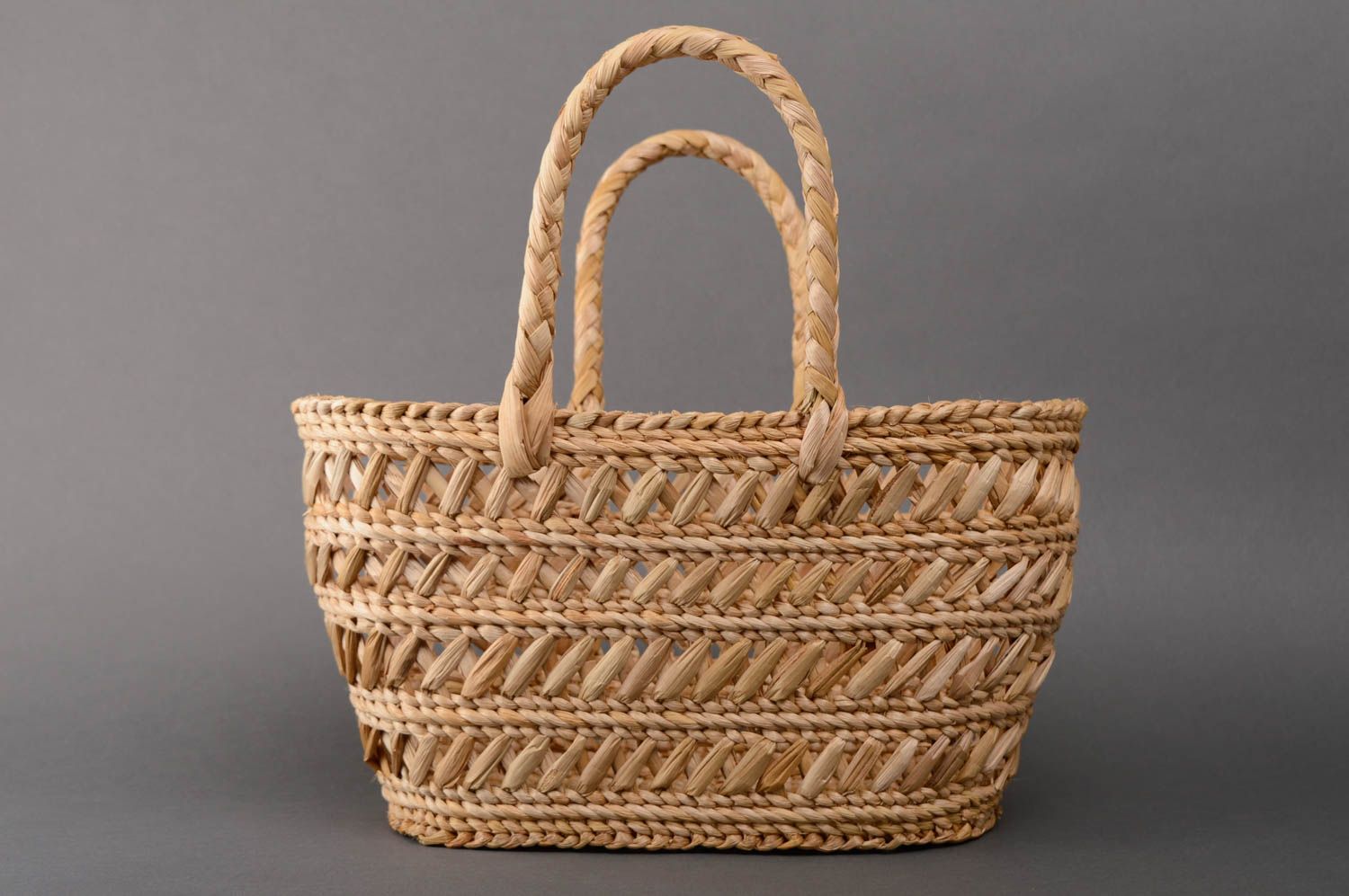 Designer reedmace basket purse photo 1