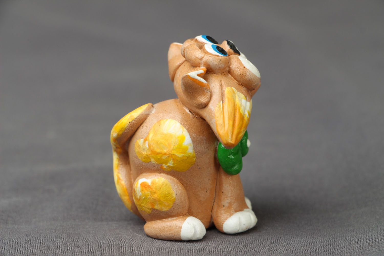 Clay figurine Cat with a Bow photo 2