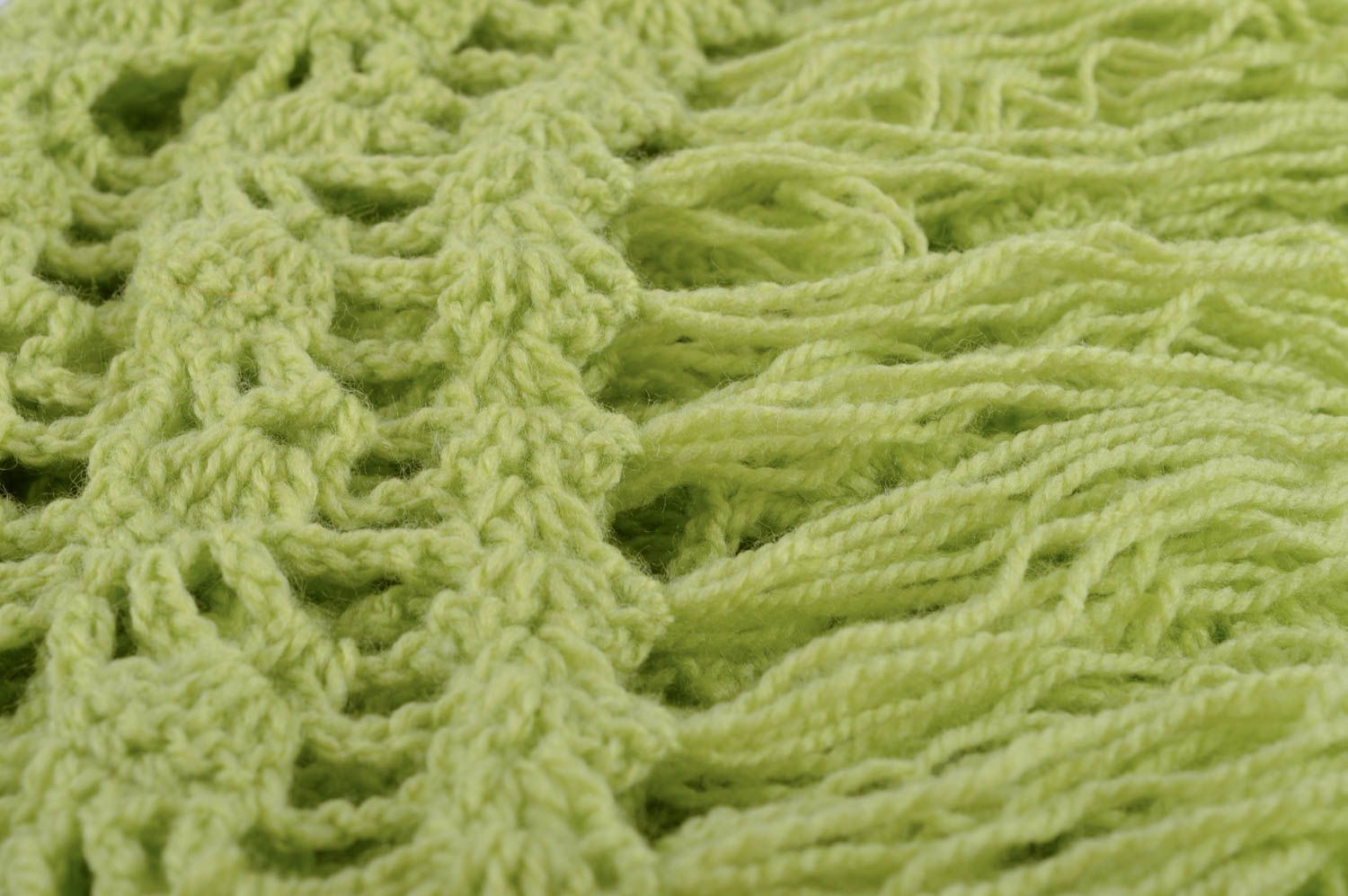 Châle vert en fils acryliques Châle fait main au crochet Cadeau pour femme photo 5