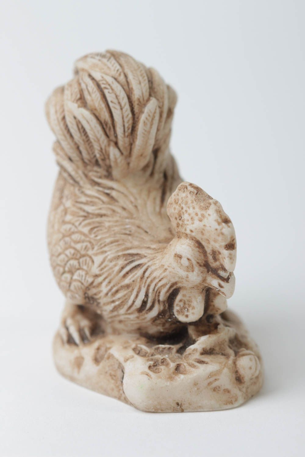 Figurine de coq fait main Statuette coq en résine polymère Objet à décorer photo 2