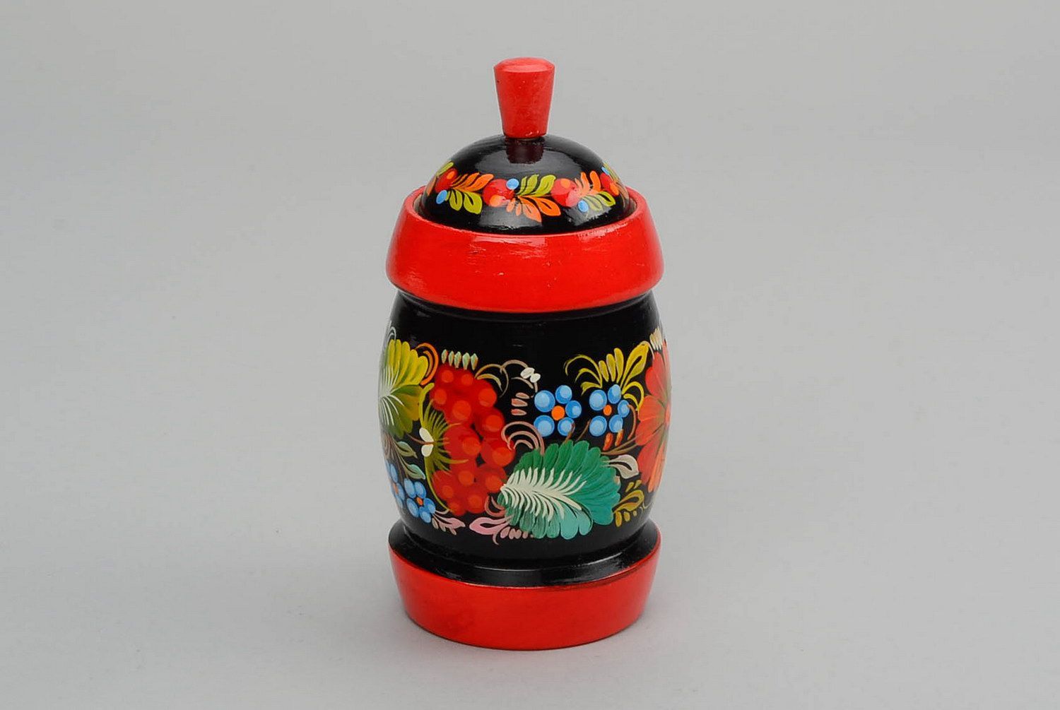 Container for dry goods with red rim small photo 2