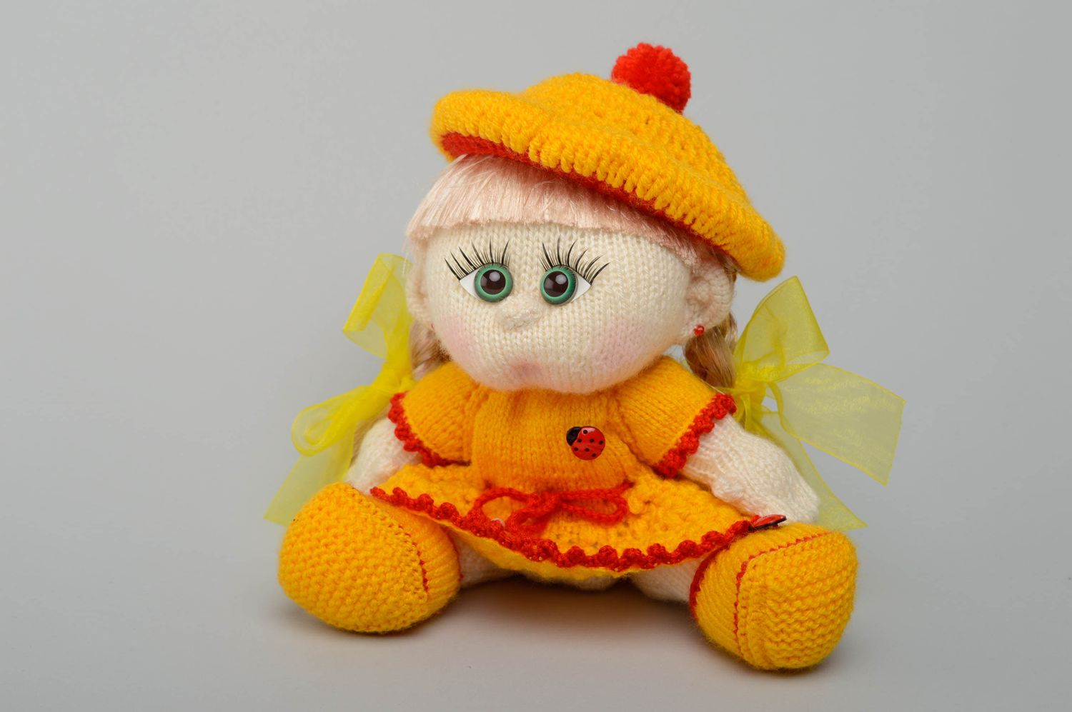 Handmade knit toy Girl photo 1