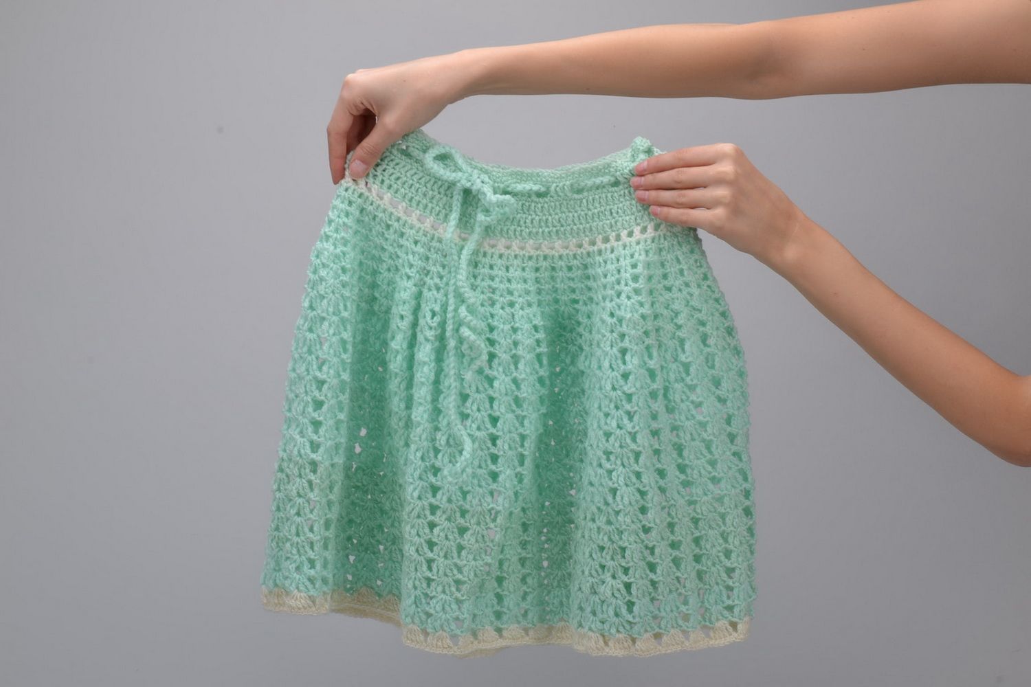 Children's crochet skirt Mint photo 5
