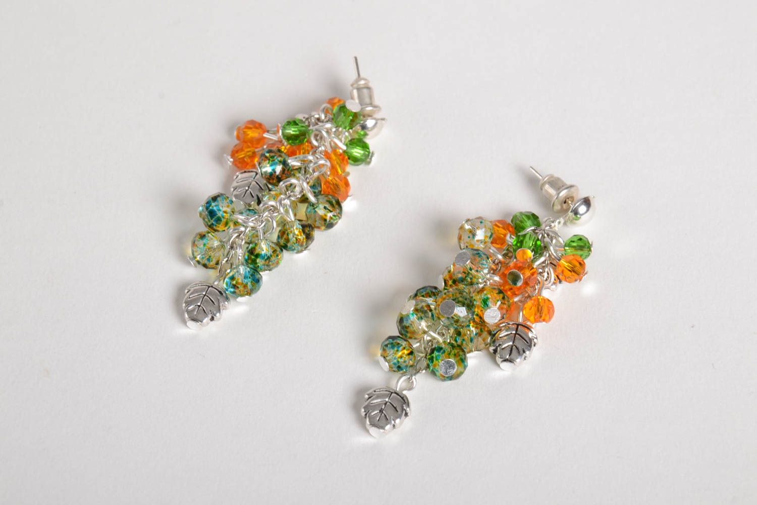Stylish handmade beaded earrings fashion accessories crystal bead earrings photo 3