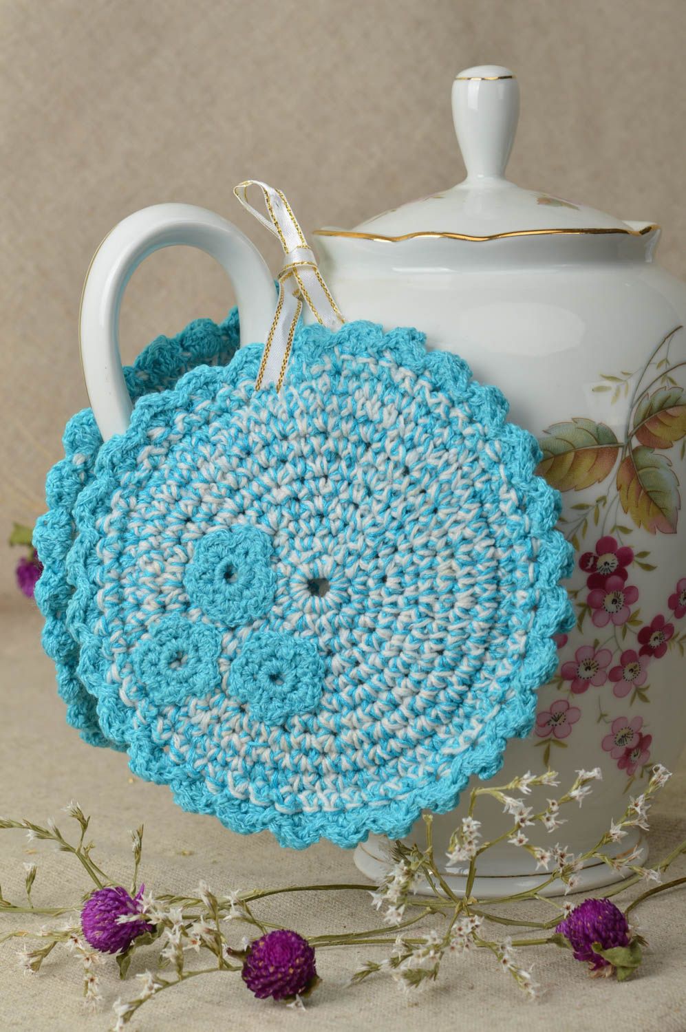 Stylish handmade crochet pot holder beautiful potholder crochet ideas photo 1