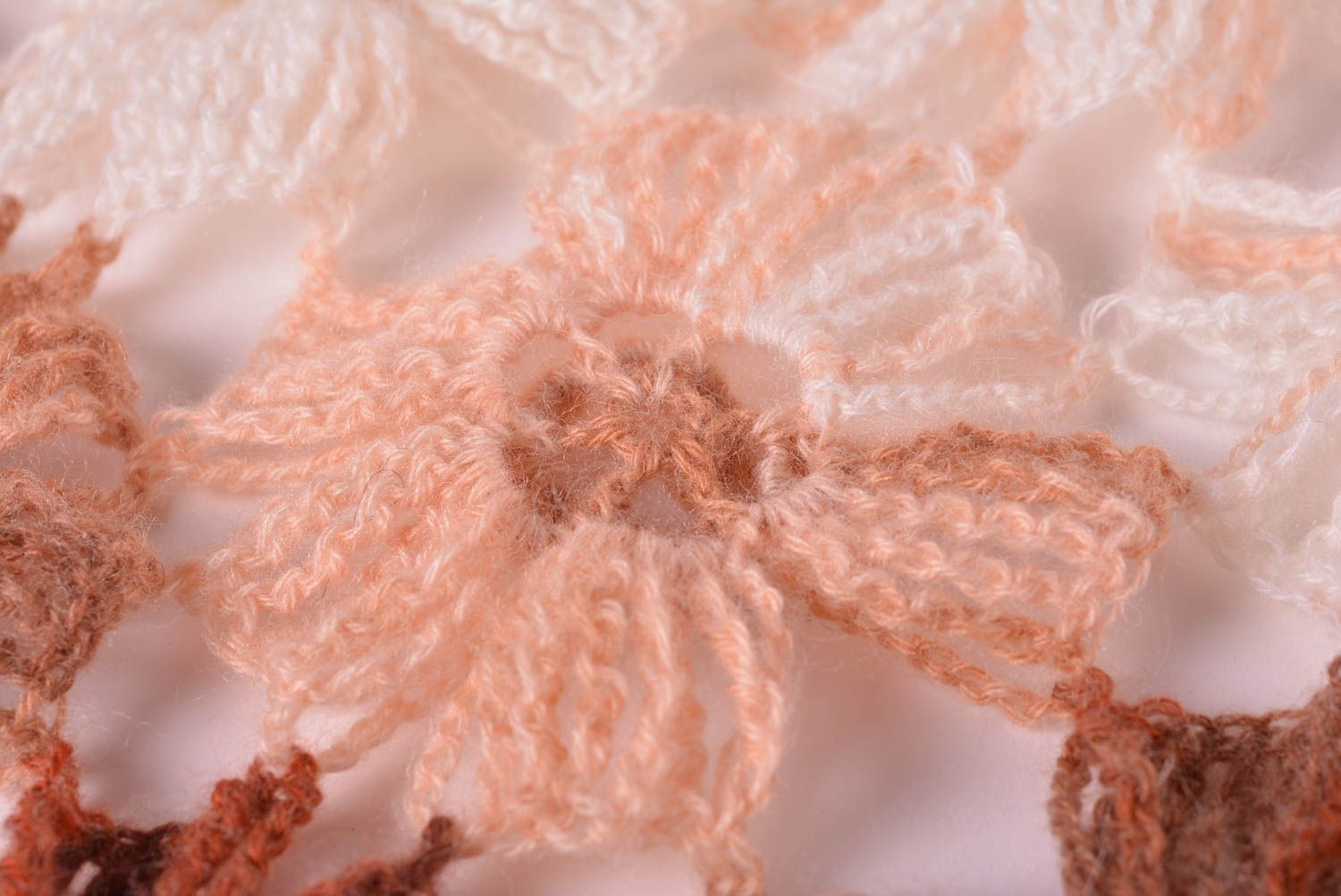 Chal tejido a ganchillo artesanal complemento de invierno bufanda para mujer foto 5