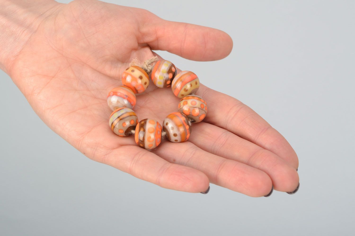 Fourniture verre chalumeau ensemble de perles fantaisie rondes photo 3