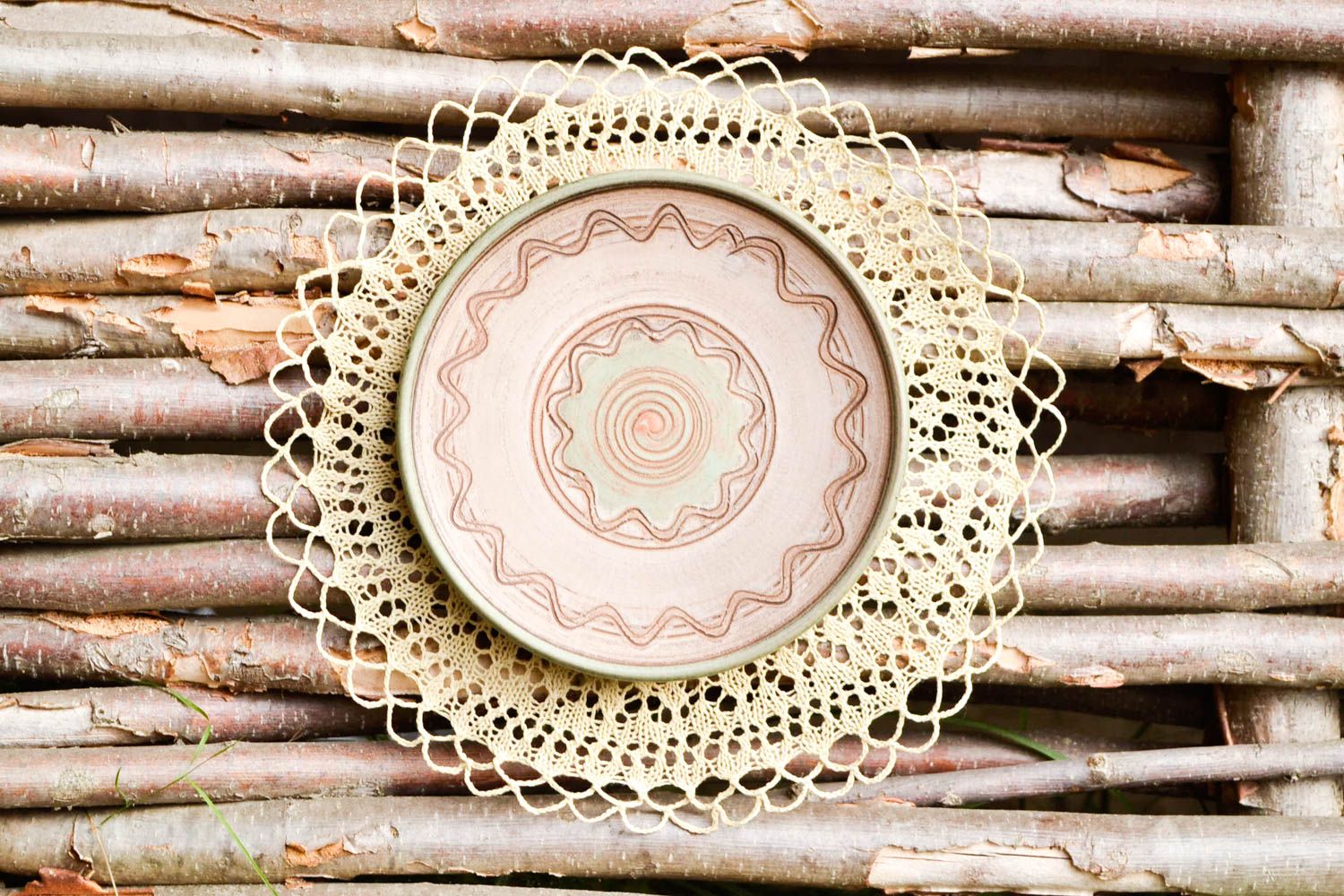 Handmade plate designer plate gift ideas unusual gift kitchen decor clay plate photo 1
