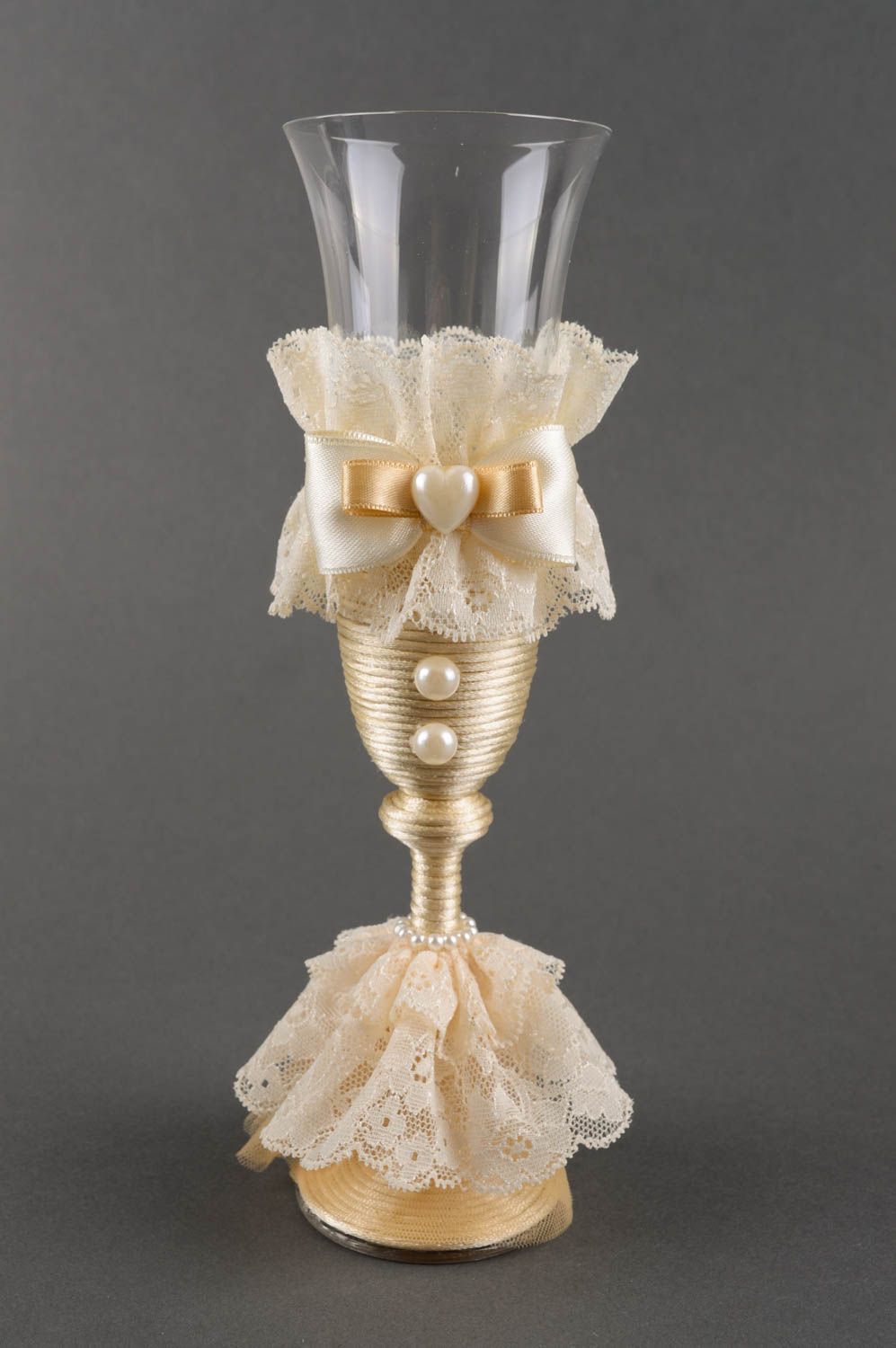Flûtes à champagne faites main Vaisselle en verre Idée cadeau robe smoking 2 pcs photo 3