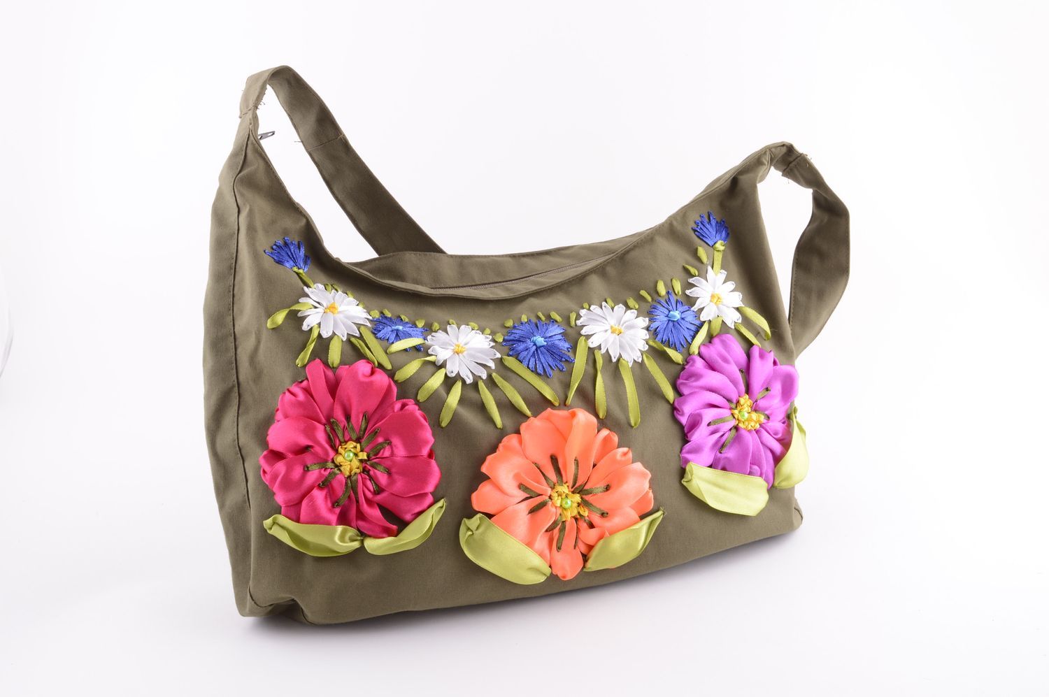 Handmade Designer Tasche bunte Stofftasche Damen Accessoire ausgefallene Tasche foto 1