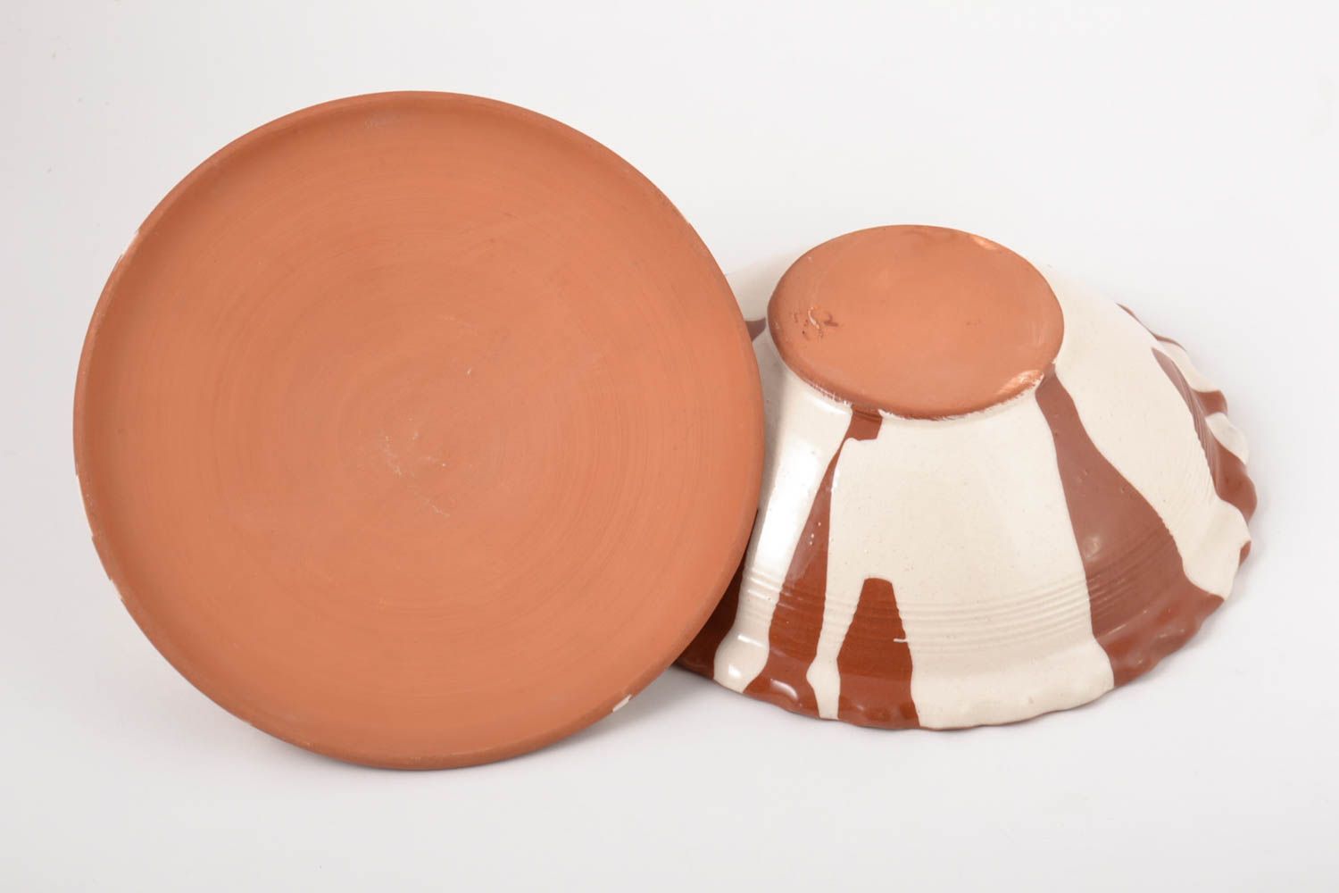 Küchen Geschirr handmade Schüssel Keramik originelle Schüssel aus Ton grell foto 3