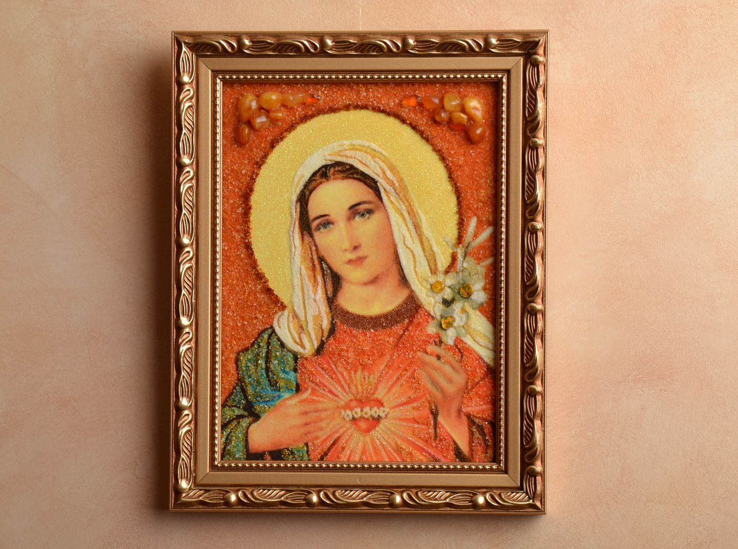 Православная икона с янтарем фото 2
